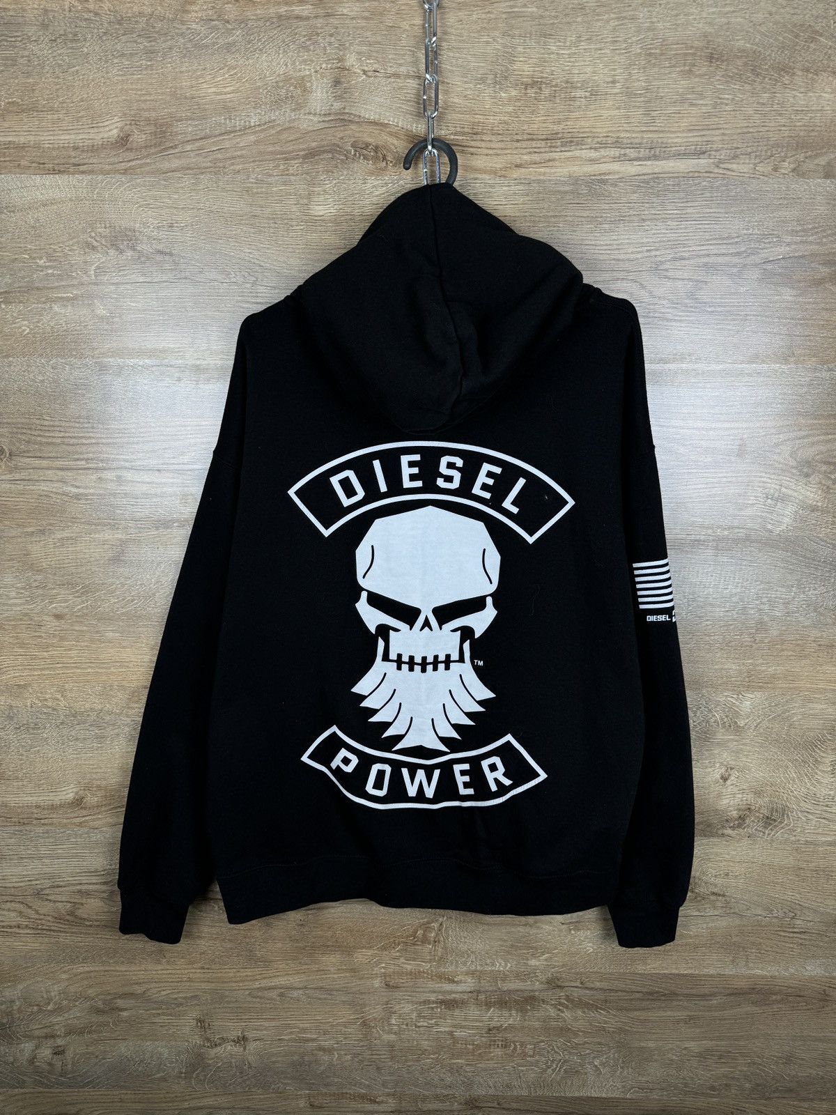 Diesel Mens Diesel Power USA Zip Hoodie black jacket Size US XL / EU 56 / 4 - 1 Thumbnail