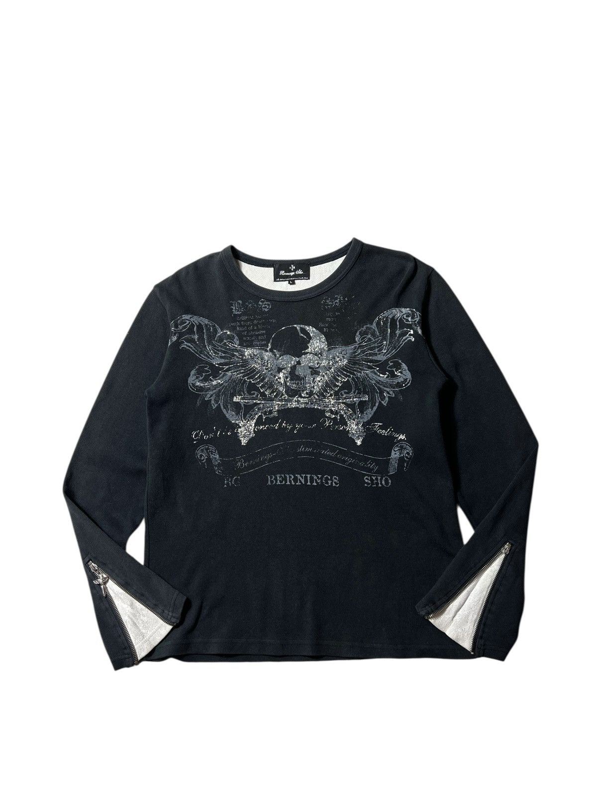 Roen long sleeve shirt 髑髏 bedrock Roen long sleeve shirt