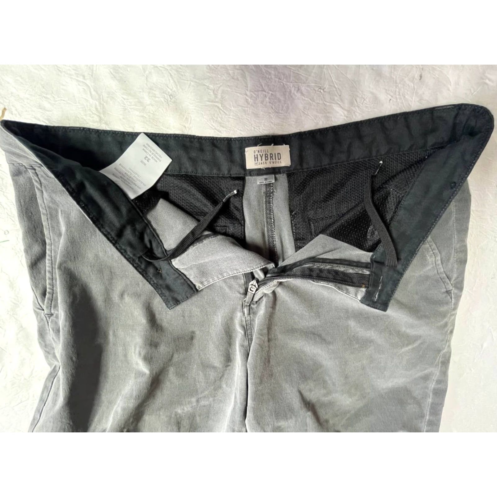O'Neill O’Neill Mens Golf Chino Gray Hybrid Shorts Flat Front Size 32 Regular Polyester Viscose Pockets Casual Travel Size US 32 / EU 48 - 6 Thumbnail
