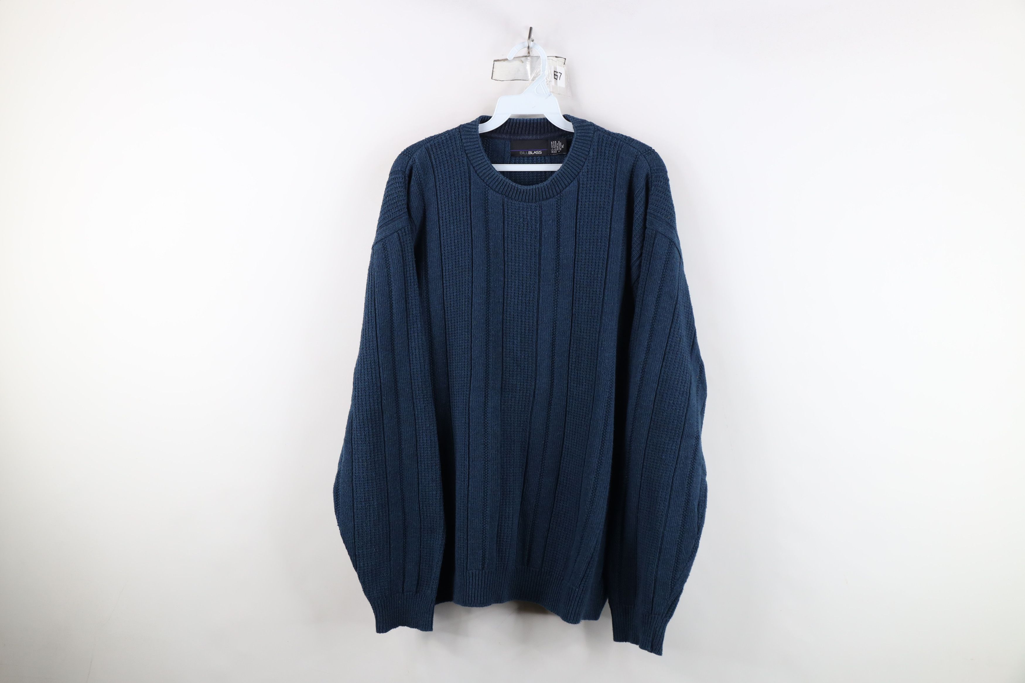 Vintage Vintage 90s Streetwear Chunky Ribbed Knit Crewneck Sweater Size US XL / EU 56 / 4 - 1 Thumbnail