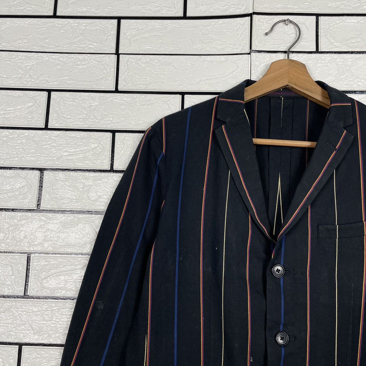 Japanese Brand Cuatom Culture Dressd Punk Stripe Jacket Size US S / EU 44-46 / 1 - 6 Thumbnail