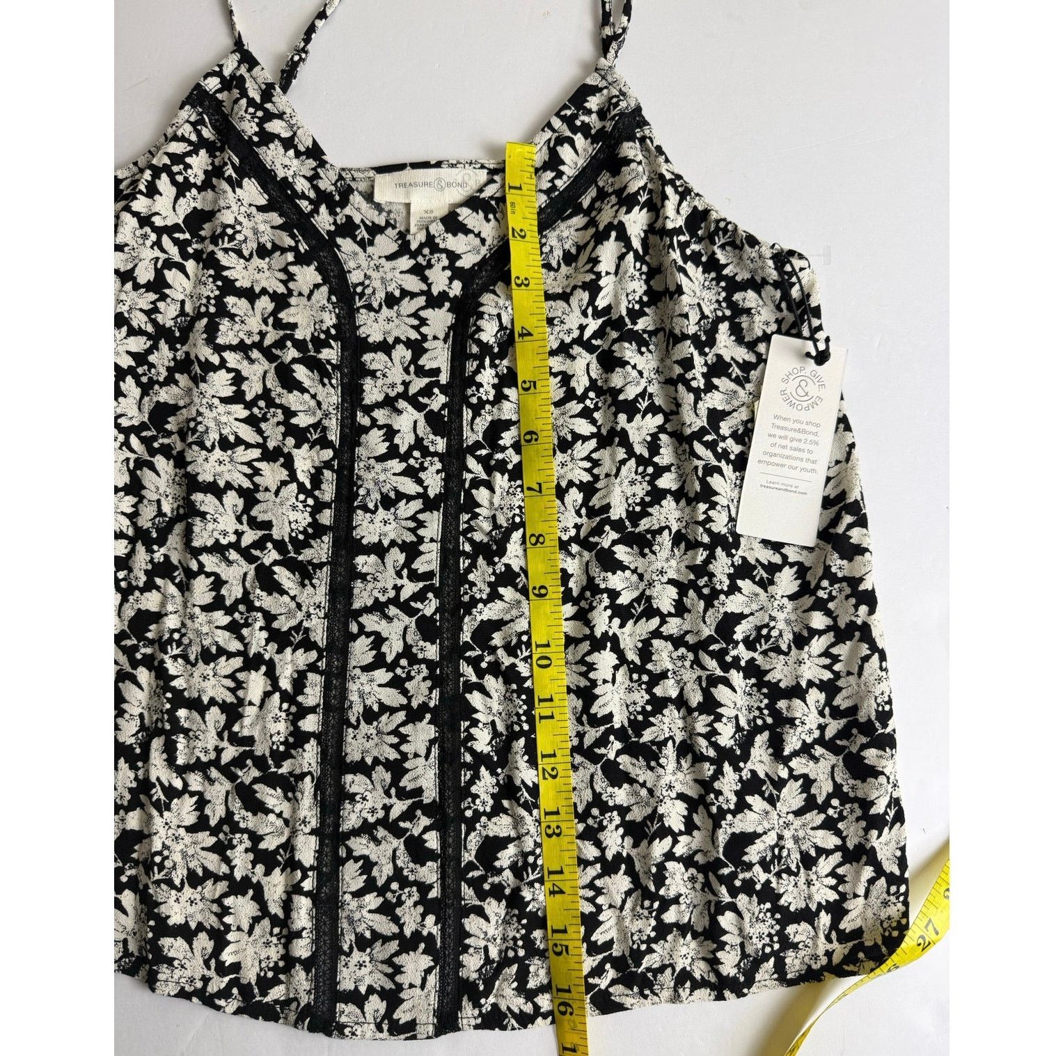 Treasure & Bond Treasure & Bond Floral Lace Inset Camisole Tank Top - XS Size XS / US 0-2 / IT 36-38 - 4 Thumbnail