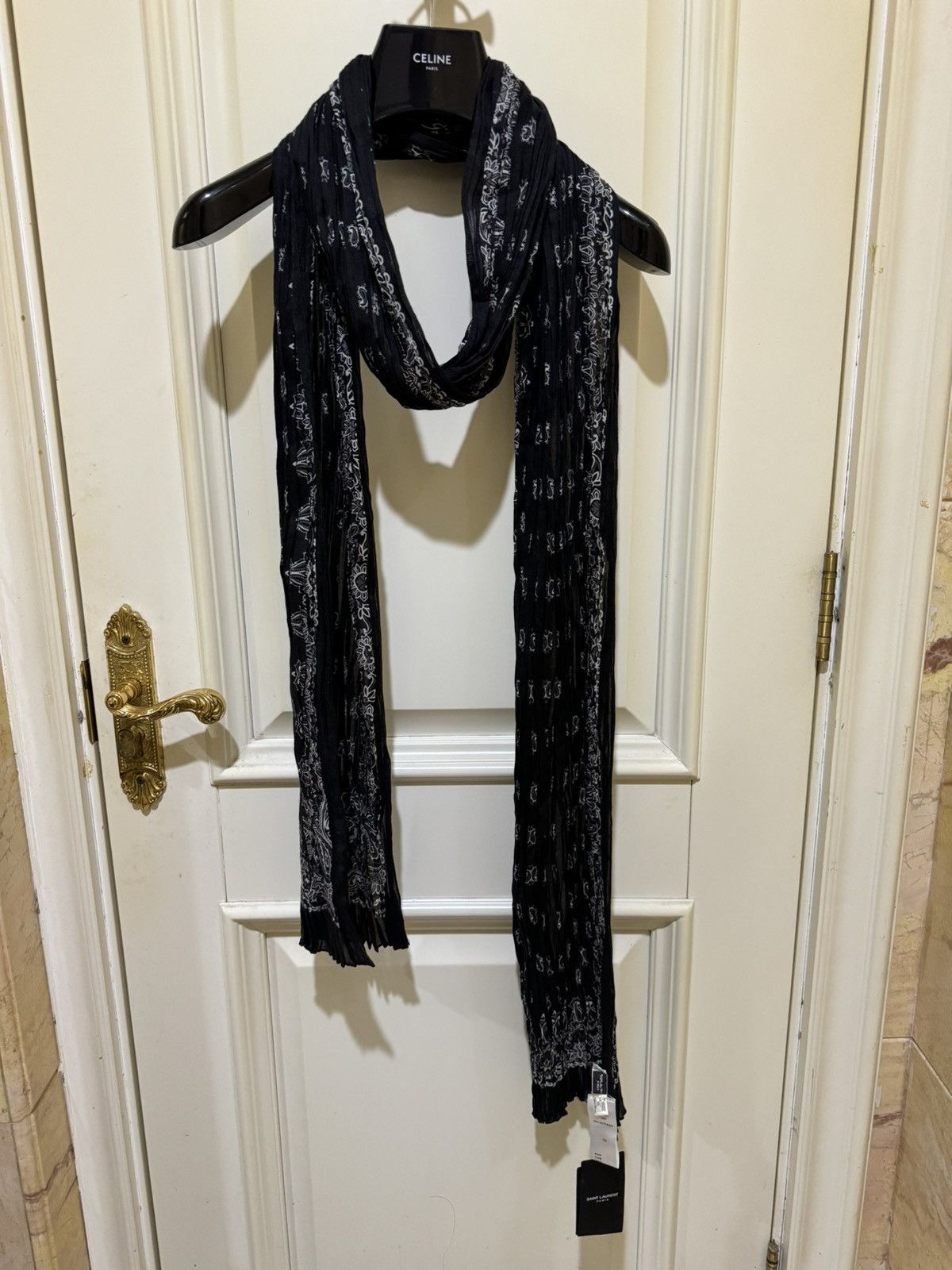 Hedi Slimane × Saint Laurent Paris SLP HEDI PAISLEY BANDANA SCARF