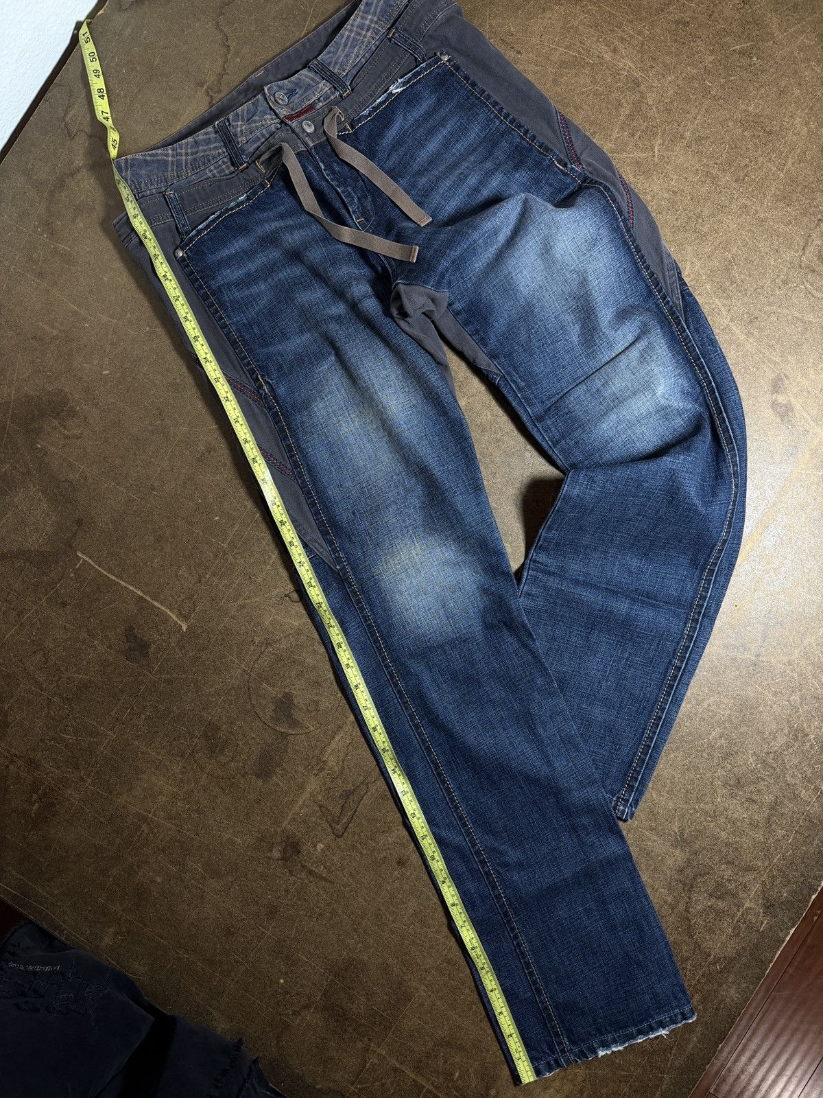 Marithe + Francois Girbaud DOUBLE LAYERED WAISTBAND FLANNEL DENIM Size US 30 / EU 46 - 12 Thumbnail
