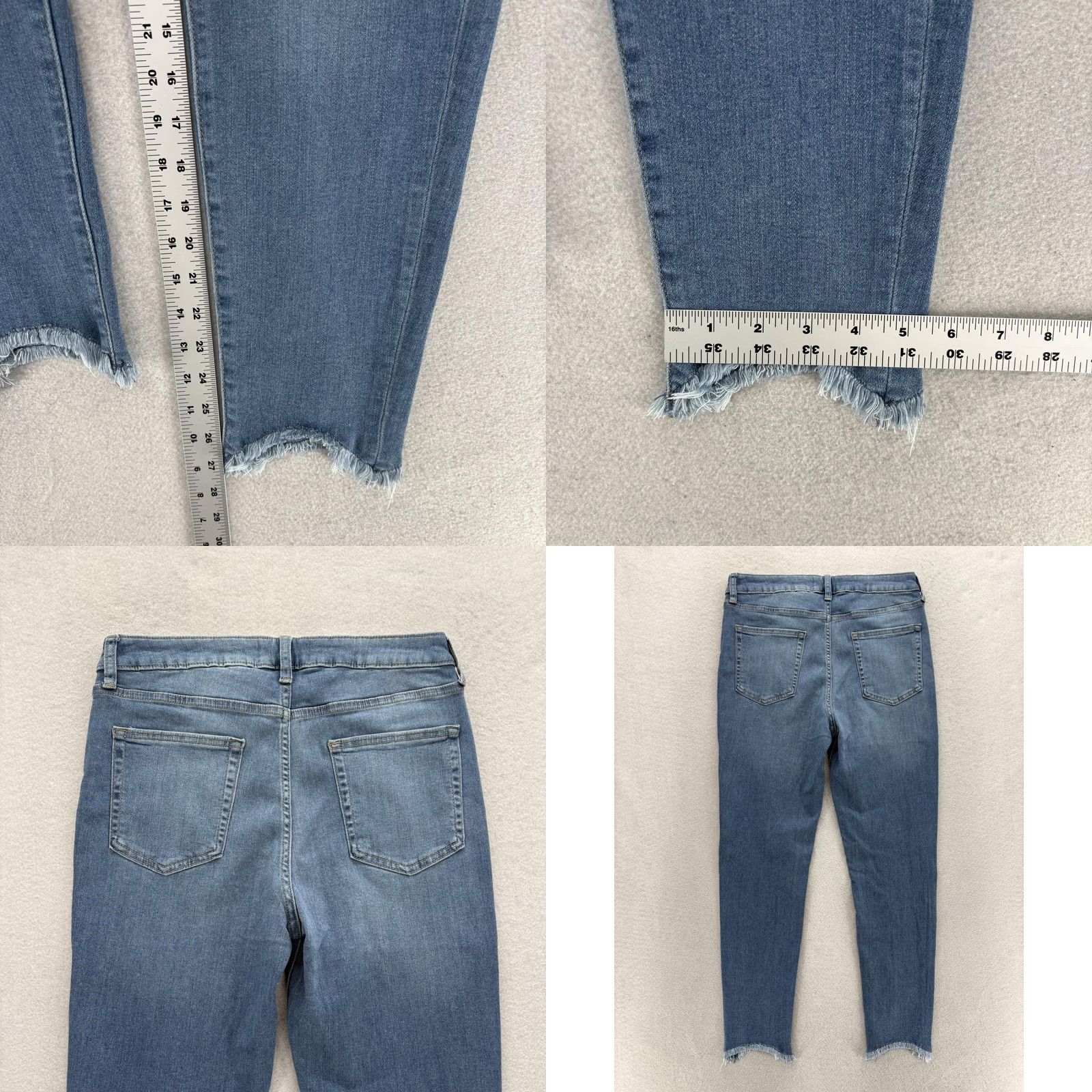 Vintage Just USA Jeans Skinny Womens 31 Blue Medium Wash High Rise Stretch Button NWT Size 24" / US 00 / IT 34 - 8 Thumbnail