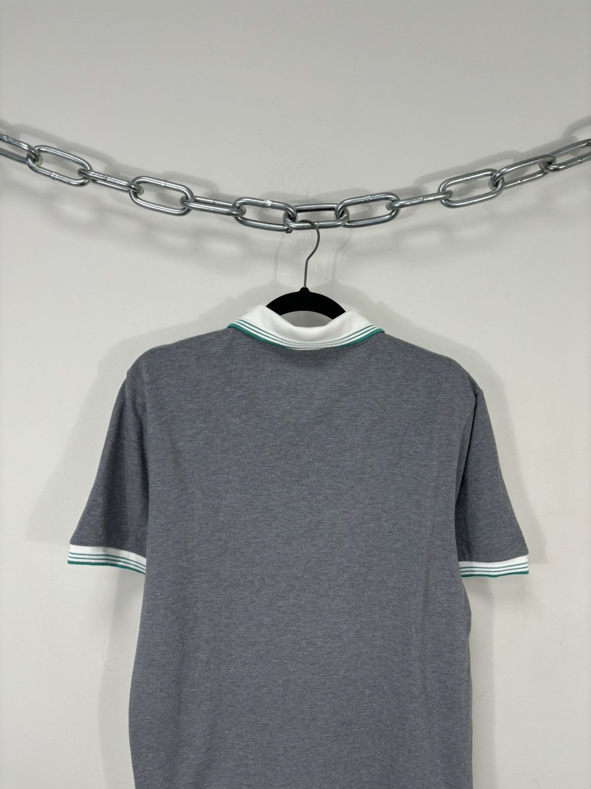Versace Versace Collection Men’s Embroidered V Logo Gray Polo Shirt Size US L / EU 52-54 / 3 - 10 Thumbnail