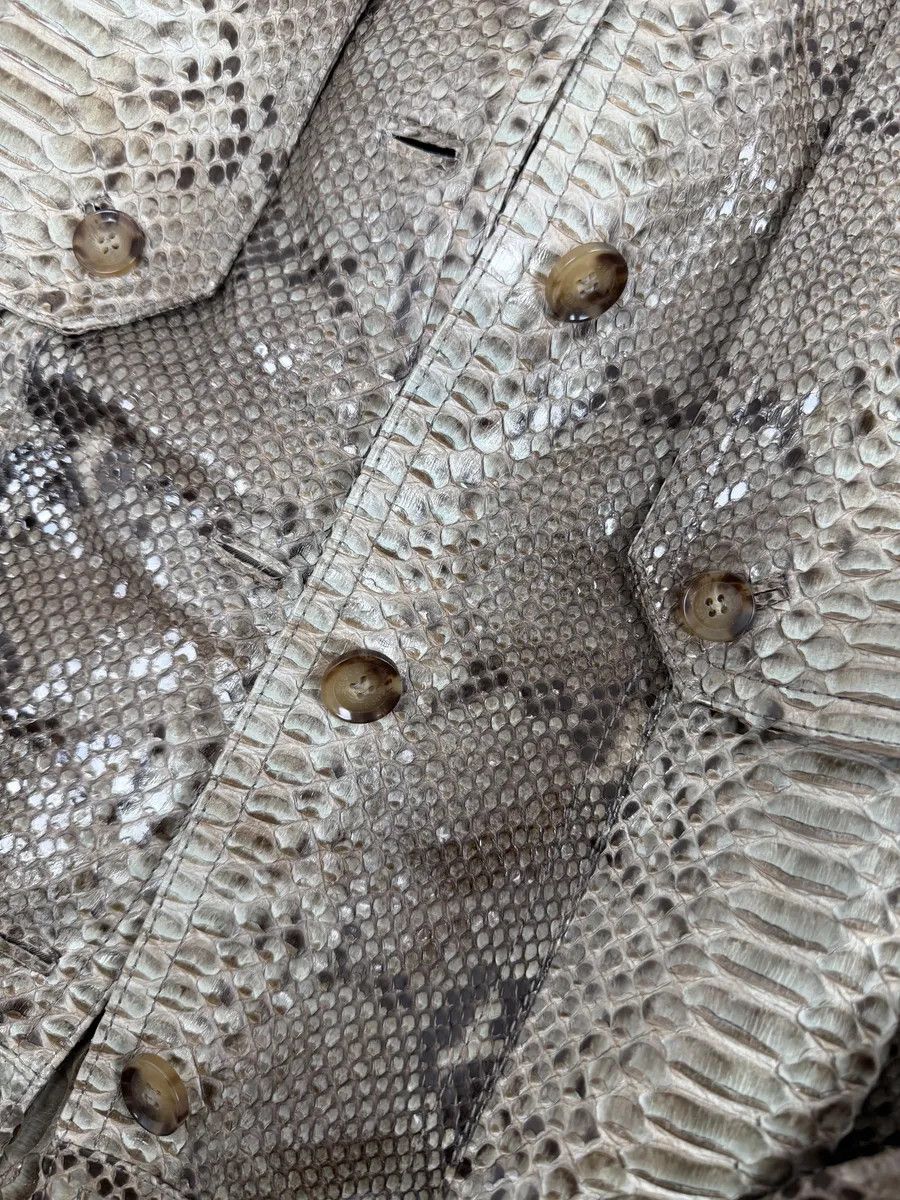 Gucci SS2009 Gucci Beige Python Leather Jacket by Frida Giannini Size S / US 4 / IT 40 - 15 Thumbnail