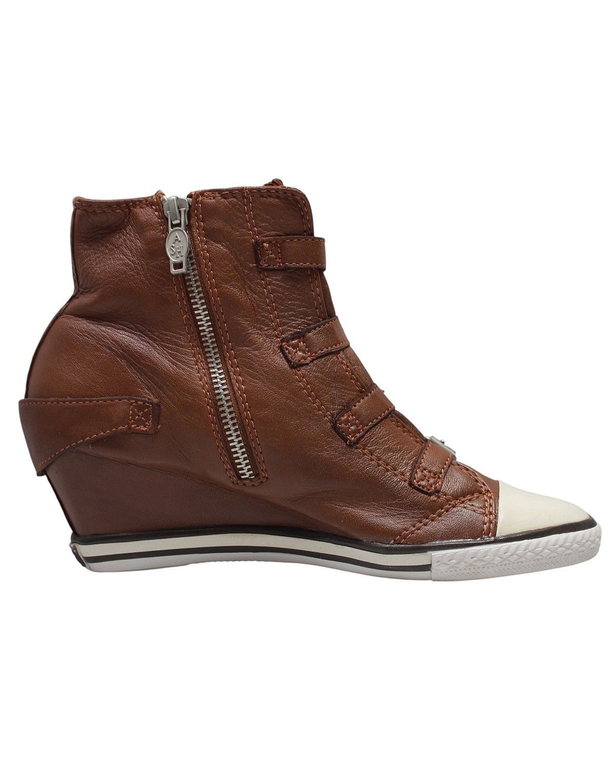 Isabel Marant 2000S ASH LIMITED BUCKLED LEATHER WEDGE SNEAKERS Size US 6 / EU 39 - 7 Thumbnail