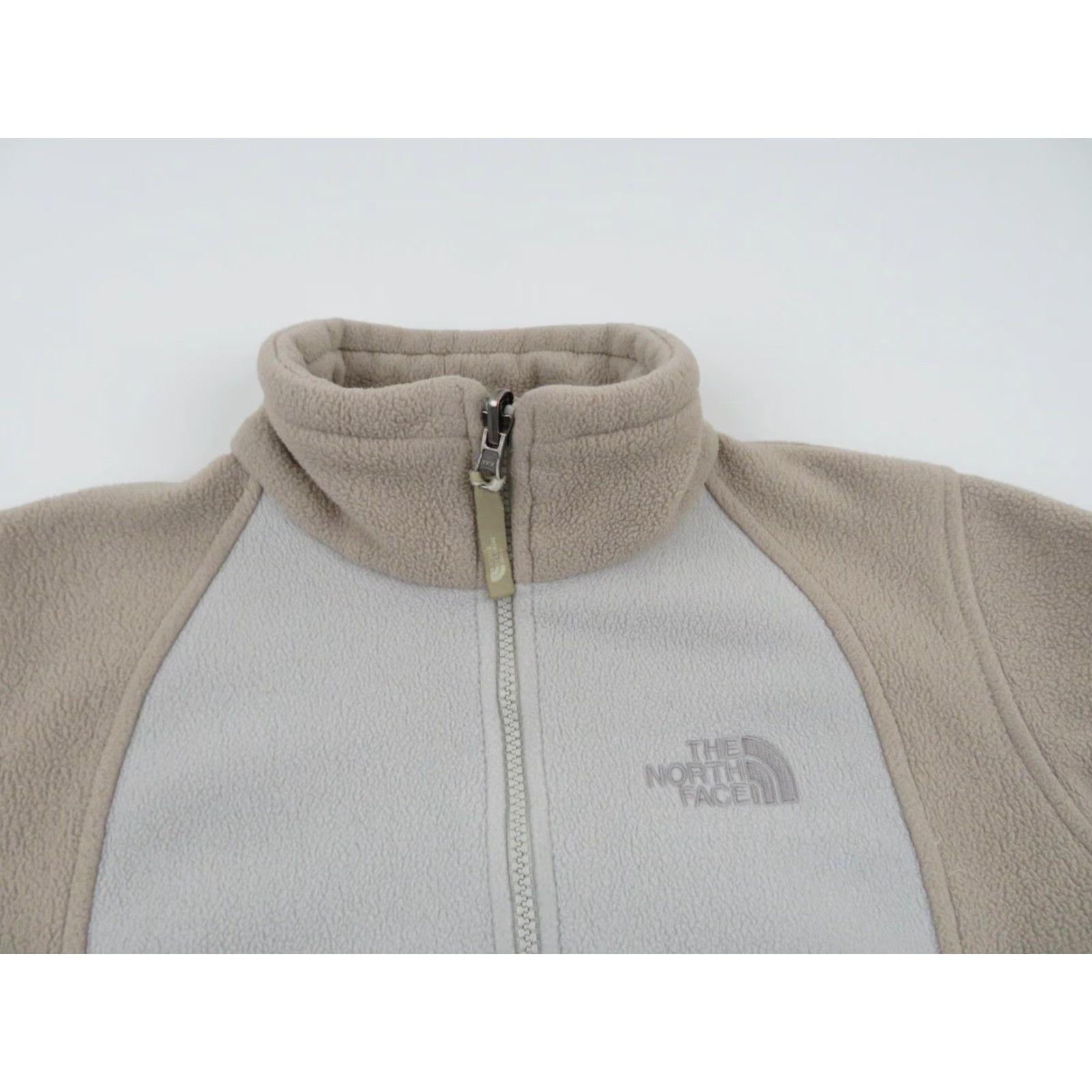 The North Face VINTAGE The North Face White Fleece Windbreaker Jacket Coat Womens M Beige Brown Jacket Size M / US 6-8 / IT 42-44 - 3 Thumbnail