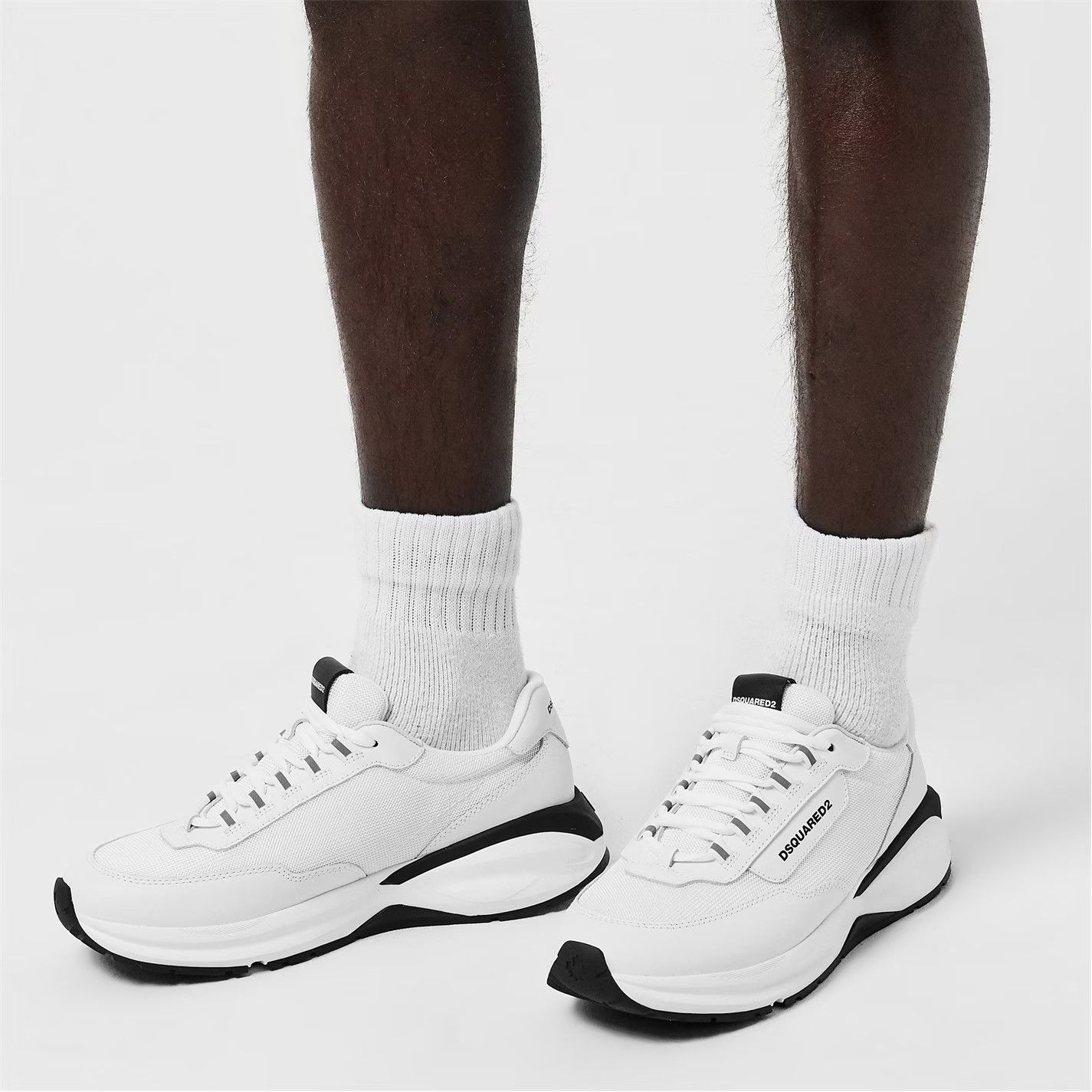 Dsquared2 o1g2r1mq0426 Leather Dash Sneakers in White Size US 12 / EU 45 - 2 Thumbnail