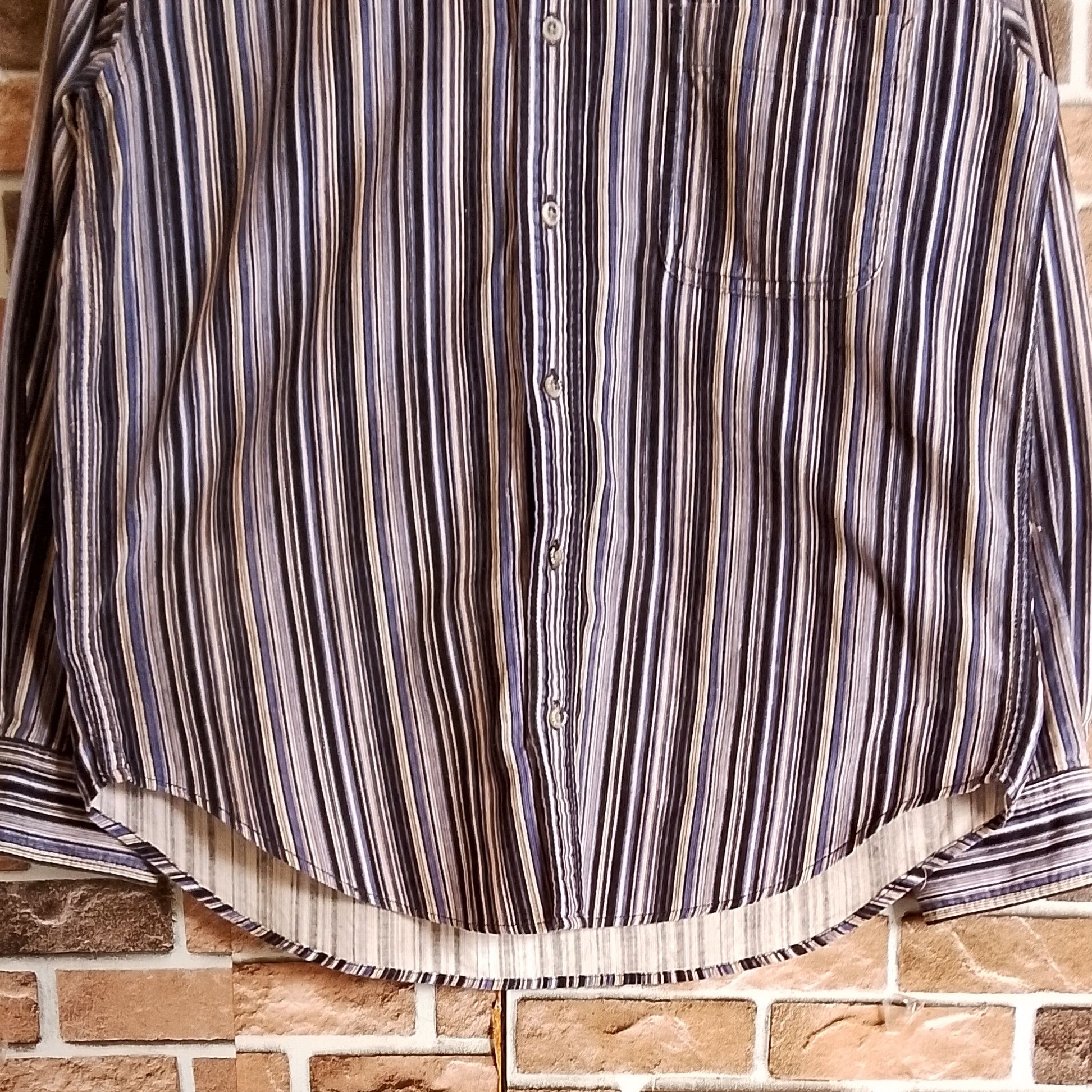 Kansai Yamamoto Multicolor Striped Corduroy Long Sleeve Shirt Size US M / EU 48-50 / 2 - 5 Thumbnail