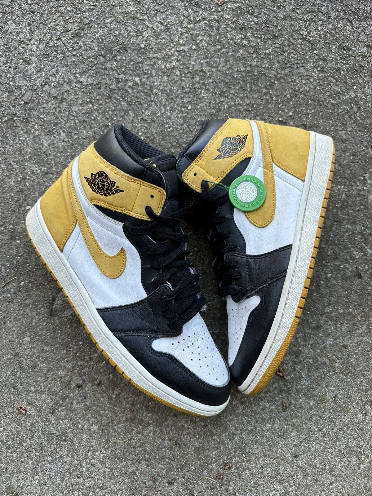 image of Jordan Nike Air Jordan 1 Retro High OG Yellow Ochre Size 11 Shoes, Men's