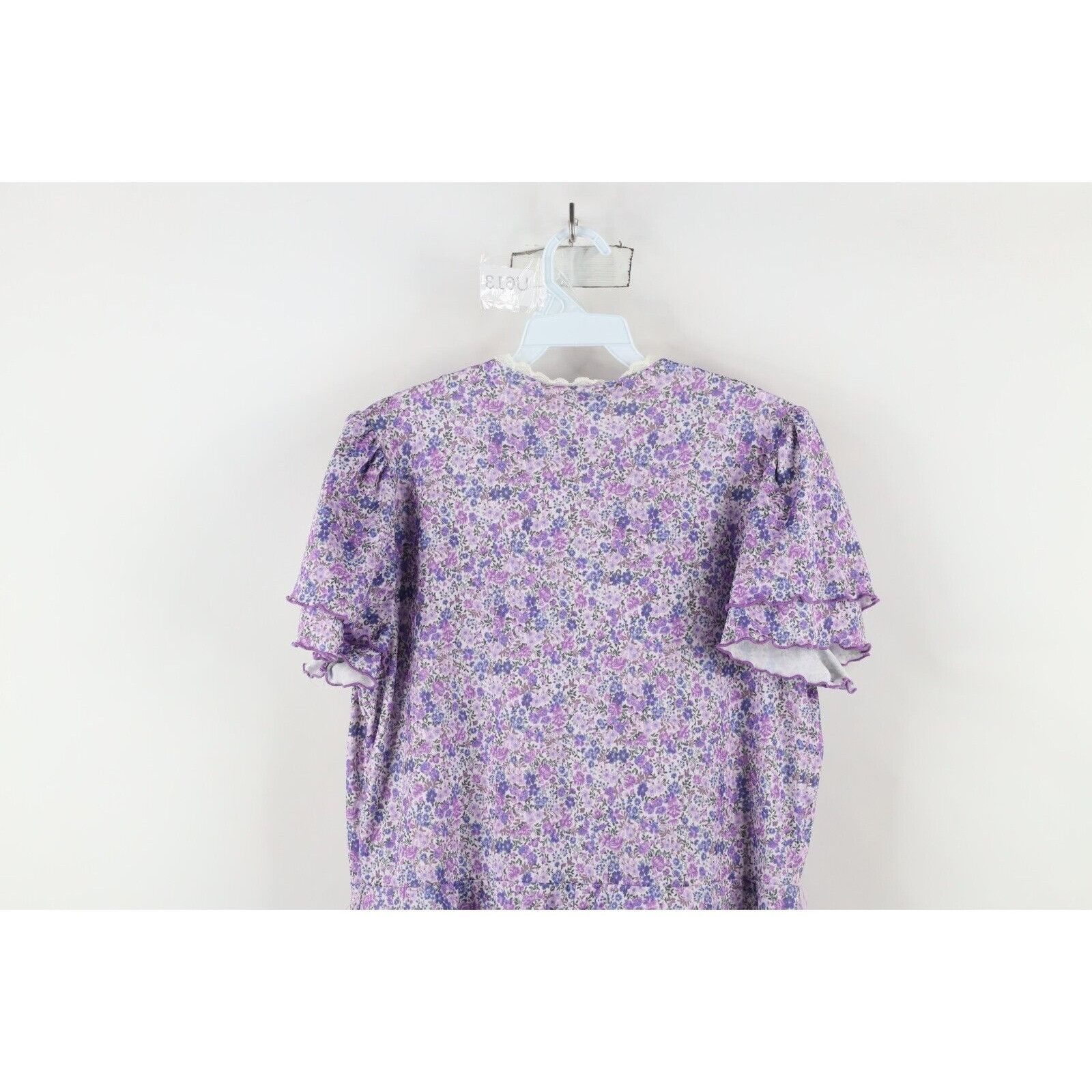 Vintage Vintage 70s Country Primitive Farmhouse Flower Lace Dress Size XXL / US 16-18 / IT 52-54 - 12 Thumbnail