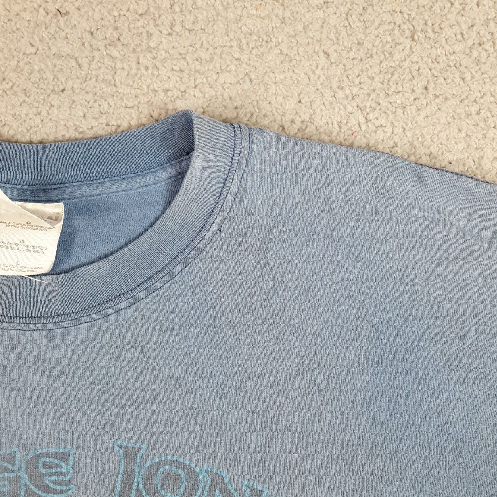 Gildan VINTAGE George Jones Honky-Tonk Country T-Shirt Men's Size L Blue 90s Music Tour Western Size US L / EU 52-54 / 3 - 5 Thumbnail