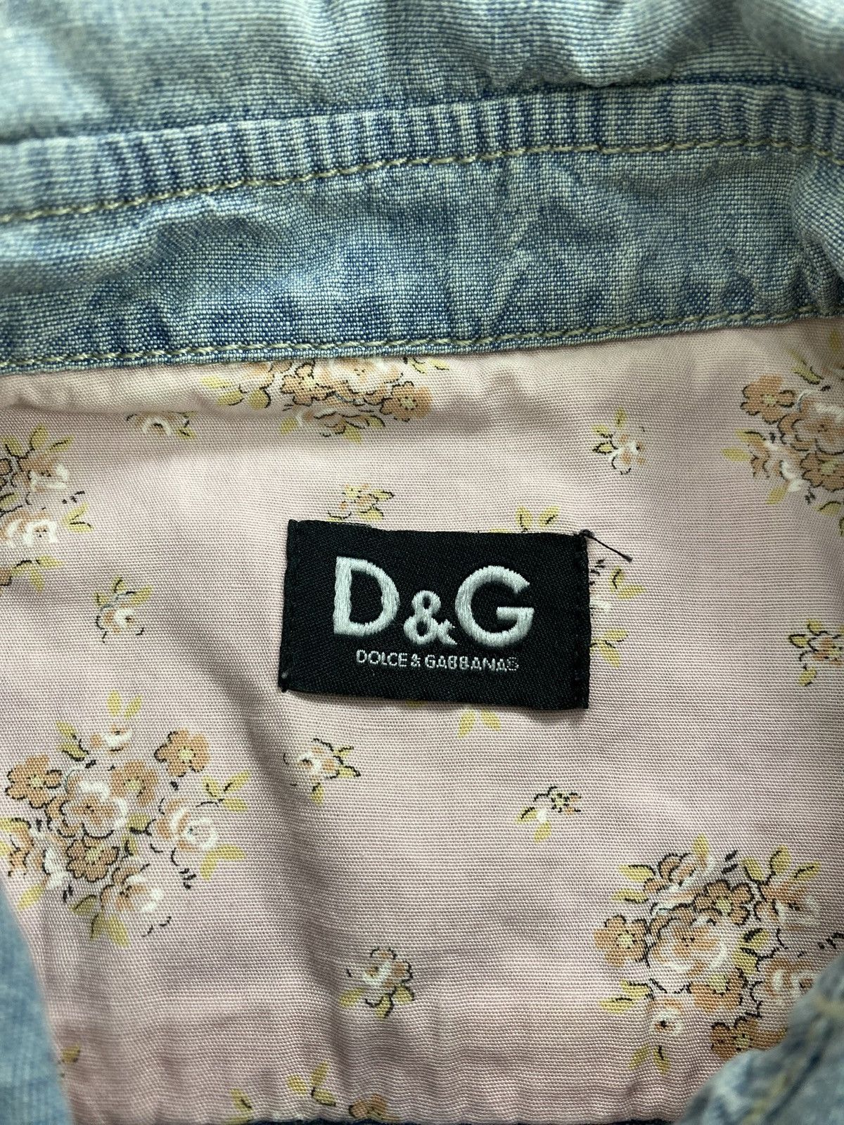 Dolce & Gabbana Luxury Dolce & Gabbana Denim Western Shirt Size XS / US 0-2 / IT 36-38 - 6 Thumbnail