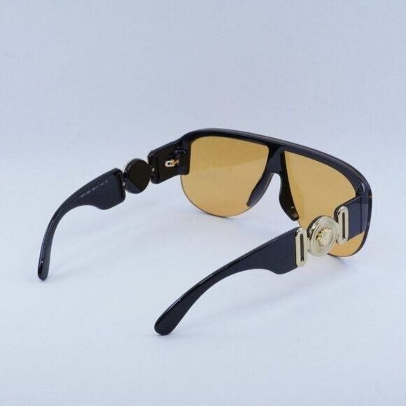 Versace Versace VE4391 GB1/7 Sunglasses Black Shield Frame, Orange Size ONE SIZE - 10 Thumbnail