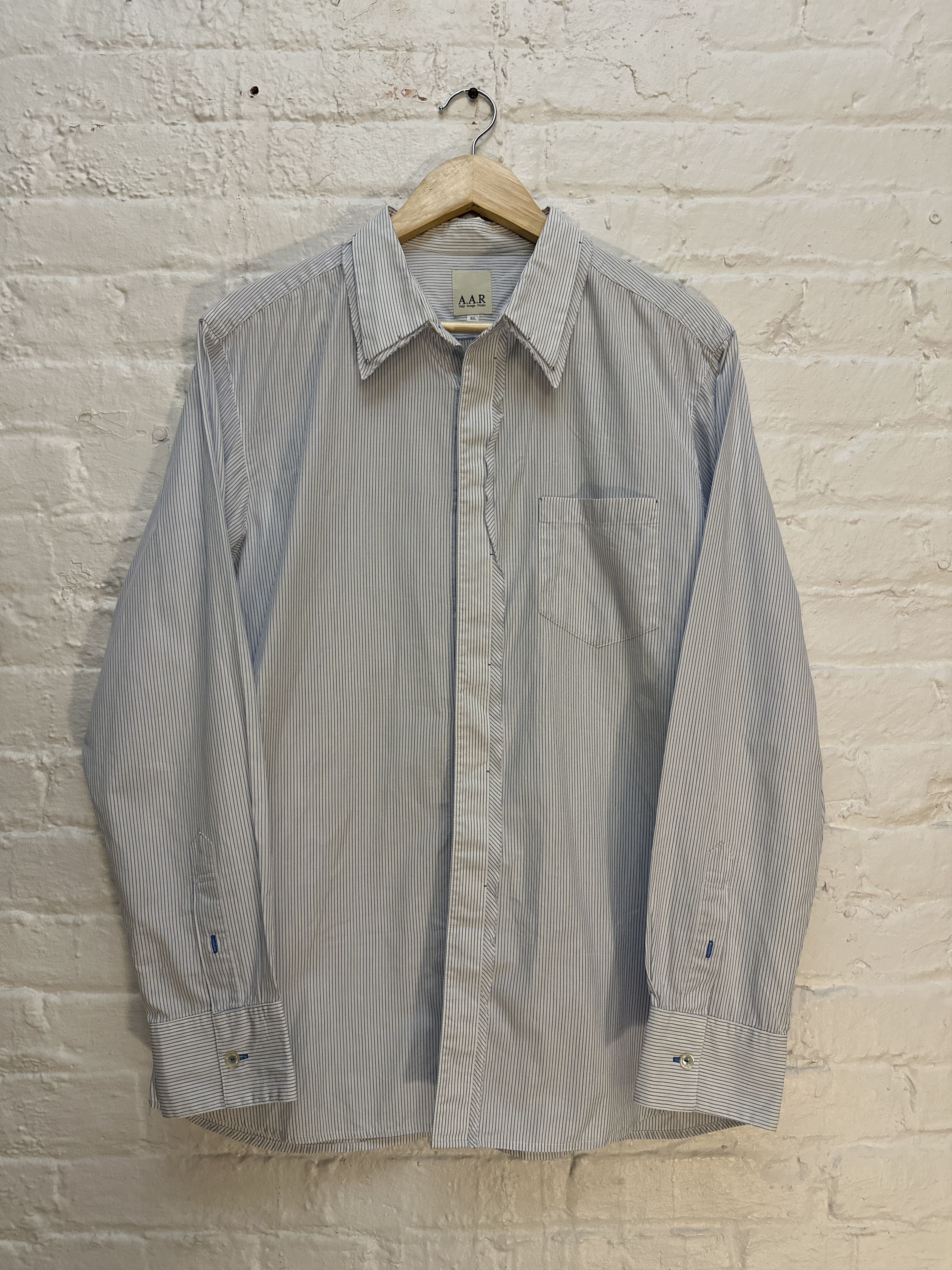 Yohji Yamamoto Yohji Yamamoto AAR Striped Button Up Shirt Size US M / EU 48-50 / 2 - 1 Thumbnail