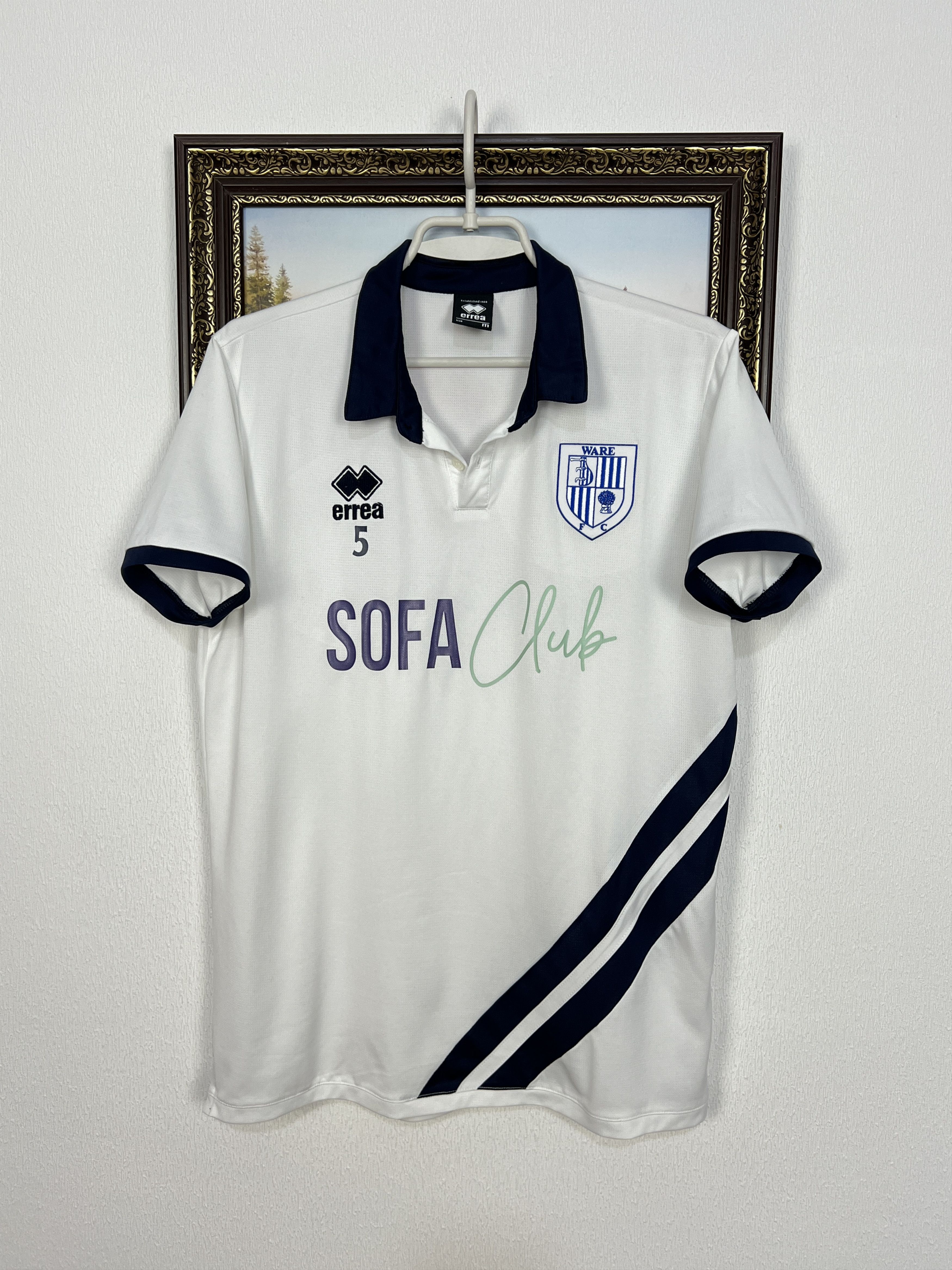 Errea Ware FC Football Shirt Errea Soccer White Jersey Mens Trikot Size US M / EU 48-50 / 2 - 1 Thumbnail