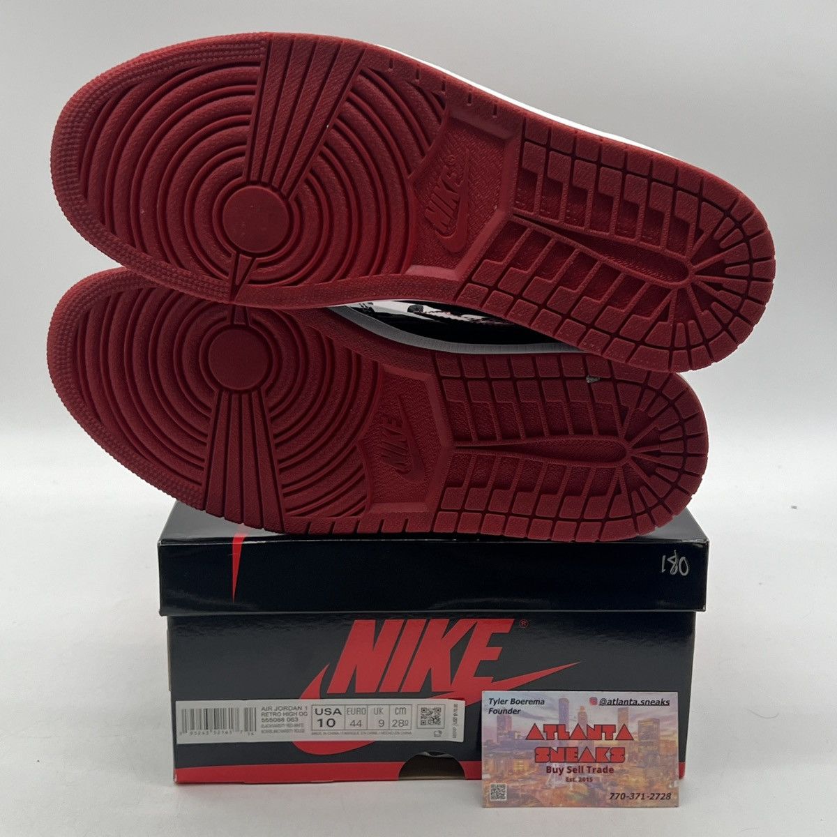 Nike Air Jordan 1 high patent bred Size US 10 / EU 43 - 8 Thumbnail