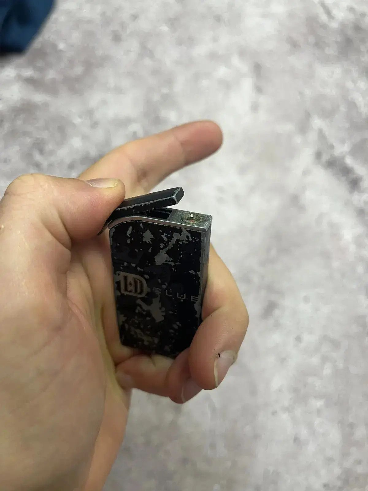 Vintage Vintage LD Club Black Metal Flip-Top Lighter Distressed Size ONE SIZE - 3 Thumbnail