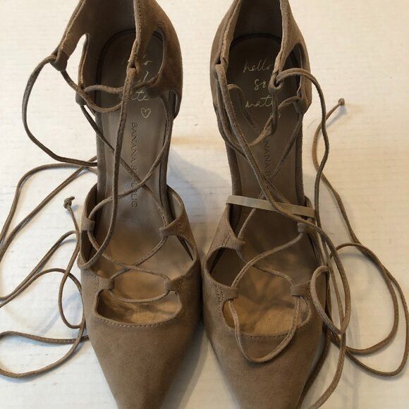 Banana Republic Banana Republic women's tan leather high heel shoes size:9M Size US 9 / IT 39 - 2 Thumbnail