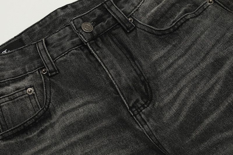 Vintage American wide-leg washed distressed straight-leg loose jeans Size US 32 / EU 48 - 3 Thumbnail