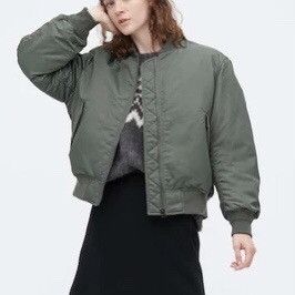 Uniqlo Uniqlo Women Ma-1 Bomber Jacket Size L / US 10 / IT 46 - 3 Thumbnail