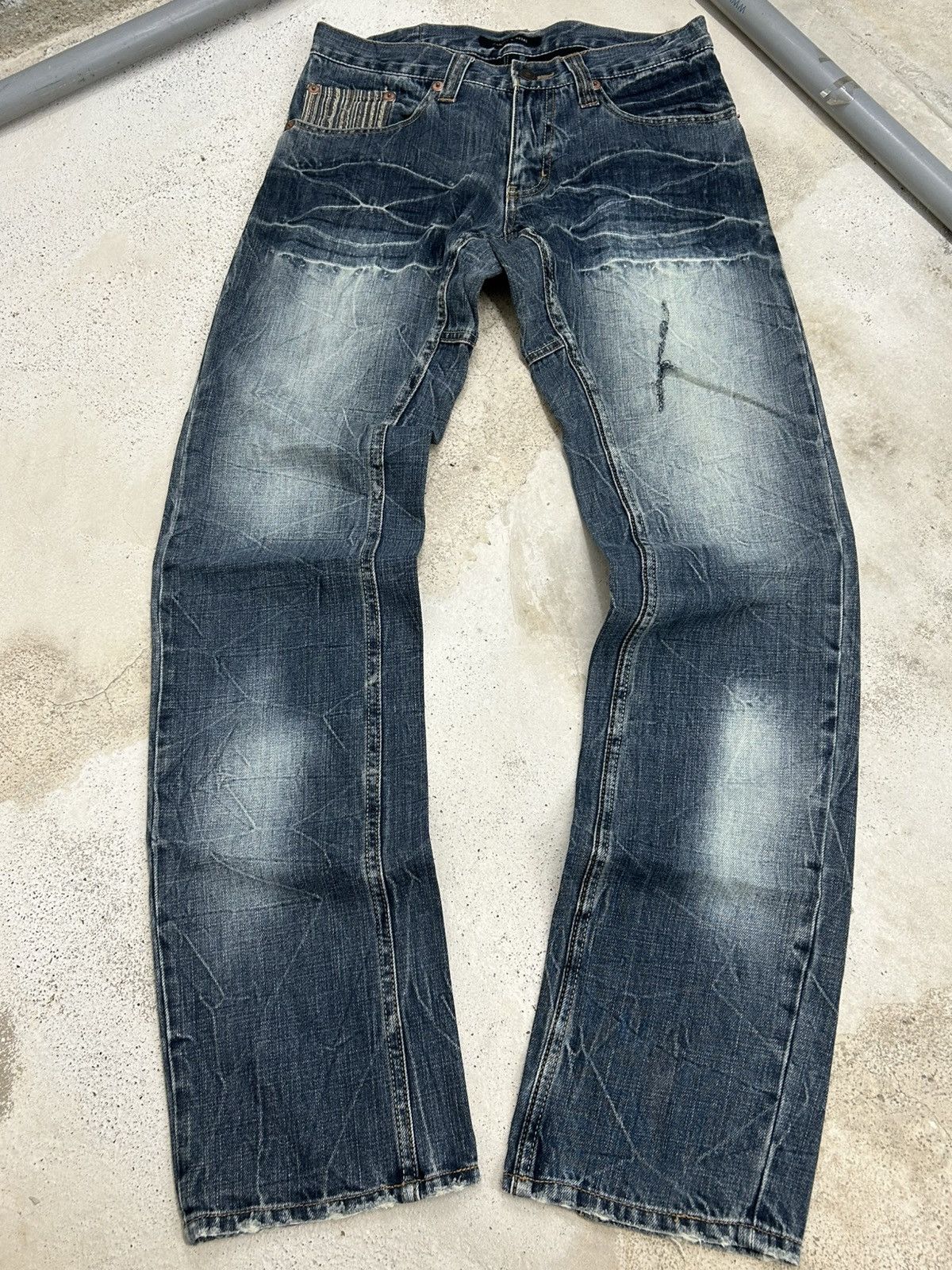GOSTAR DE FUGA Memory Special Washed Black Clawn Marks Distressed Size US 30 / EU 46 - 1 Thumbnail