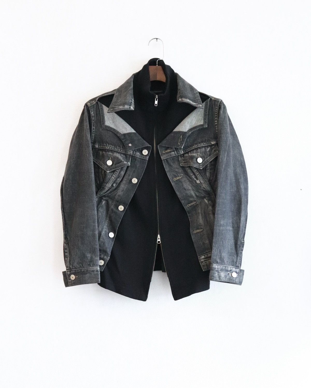 B Yohji Yamamoto／19SS／BIG DENIM JACKET 8OZ DENIM TUCKED DENIM JACKET – THE SHOP YOHJI YAMAMOTO