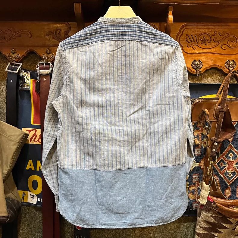 RRL Ralph Lauren RRL Ralph Lauren Striped patchwork shirt Size US M / EU 48-50 / 2 - 2 Thumbnail