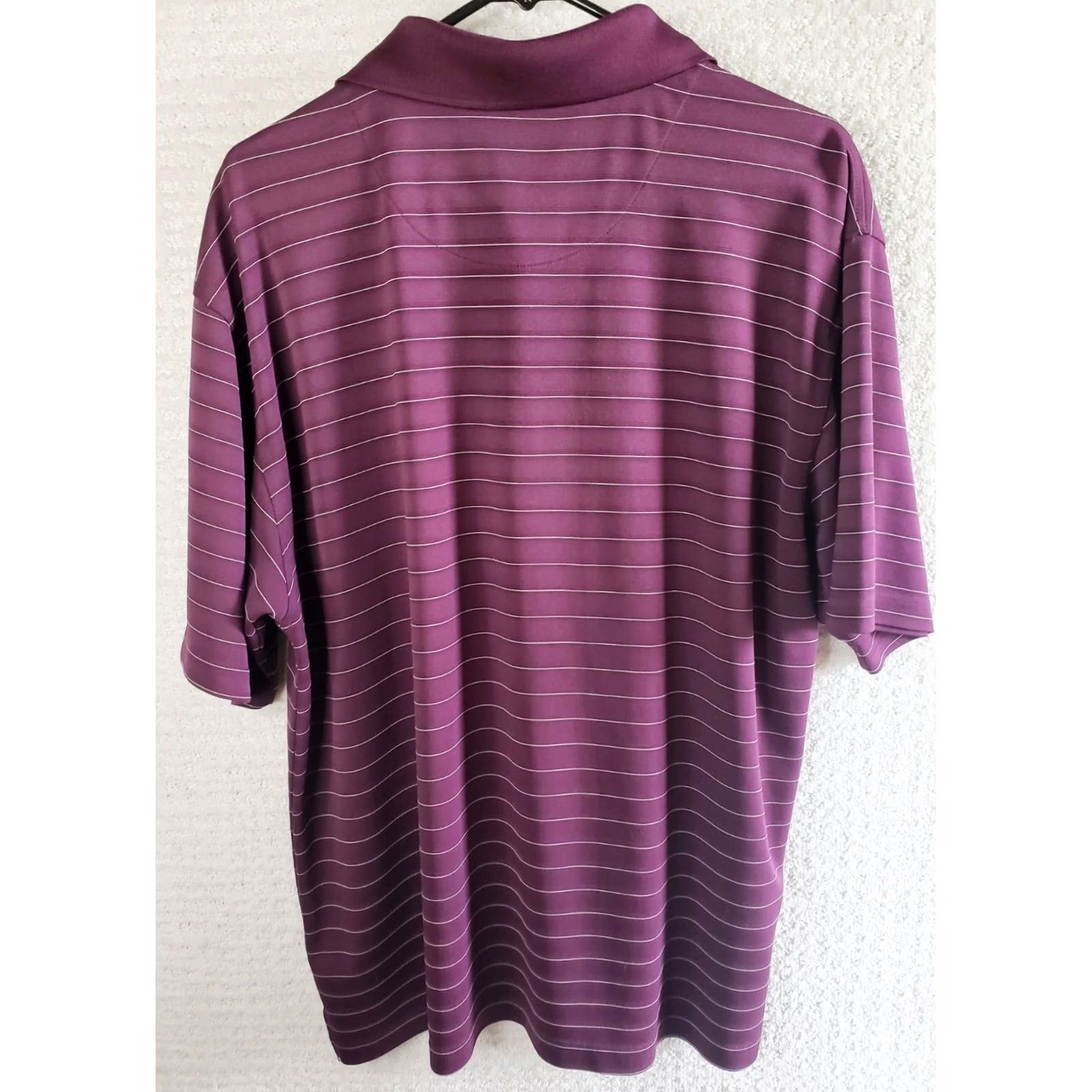 Vintage VINTAGE Grand Slam Men XL Purple Striped Short Sleeve Polo Golf Shirt Size US XL / EU 56 / 4 - 7 Thumbnail