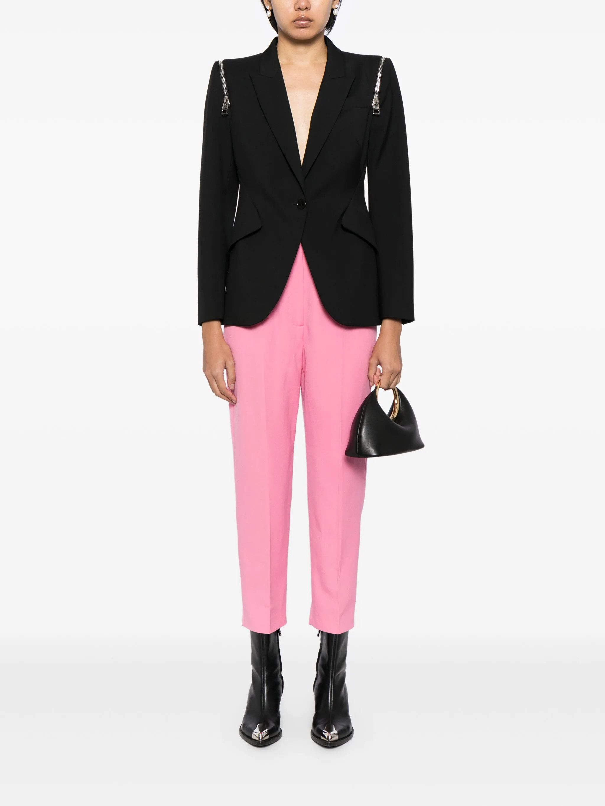Alexander McQueen o1y0325 Pant in Pink Size 28" / US 6 / IT 42 - 2 Thumbnail