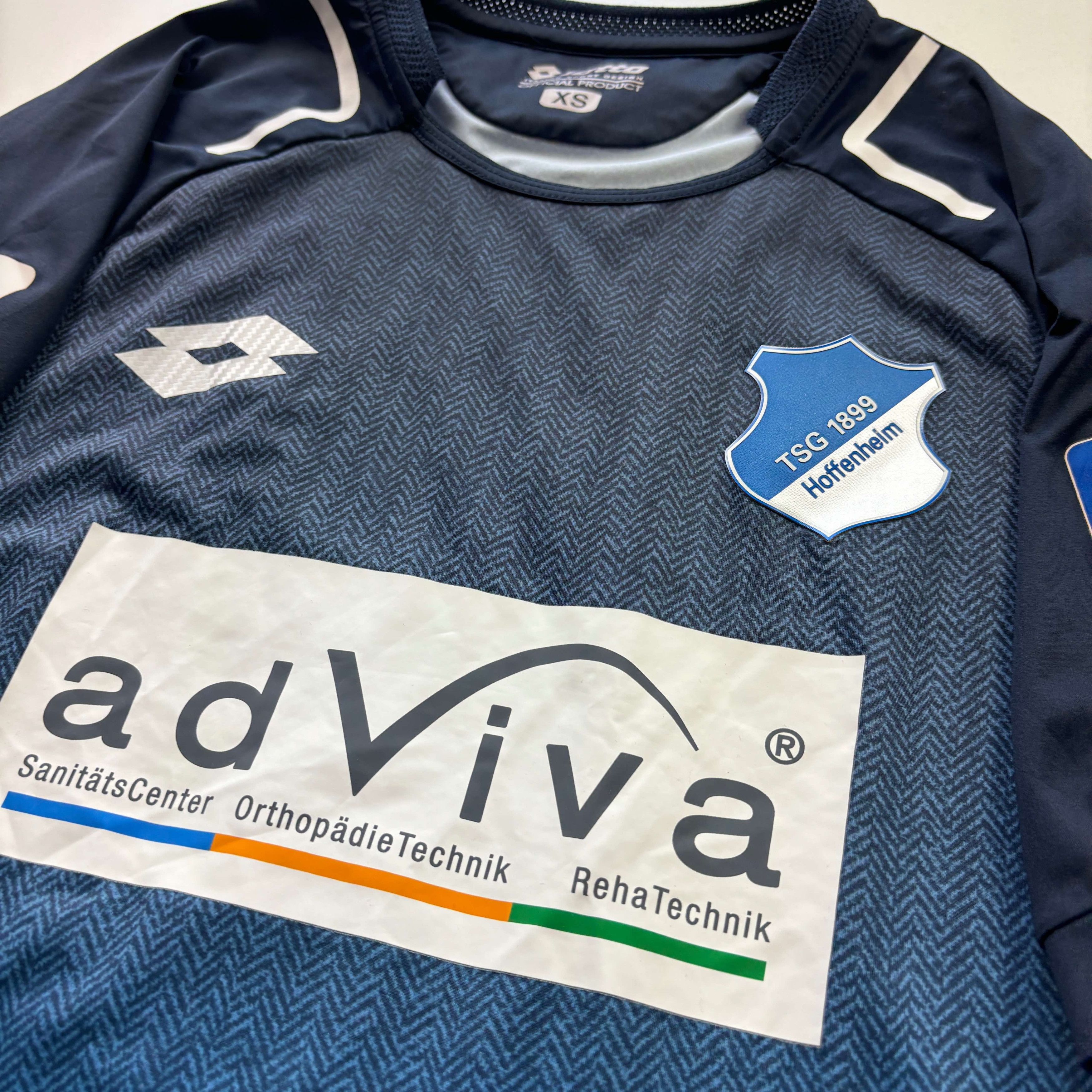 Lotto Sport MATCH WORN Hoffenheim 2017-18 home Evels football jersey XS Size US XS / EU 42 / 0 - 3 Thumbnail