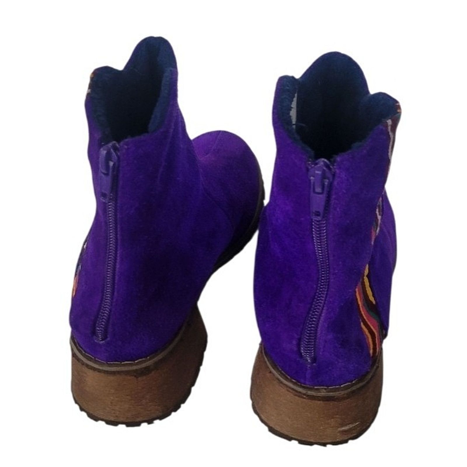 & Other Stories Mabacol Athena Women Handmade Leather Purple Boots Size US 9 Size US 9 / IT 39 - 4 Thumbnail