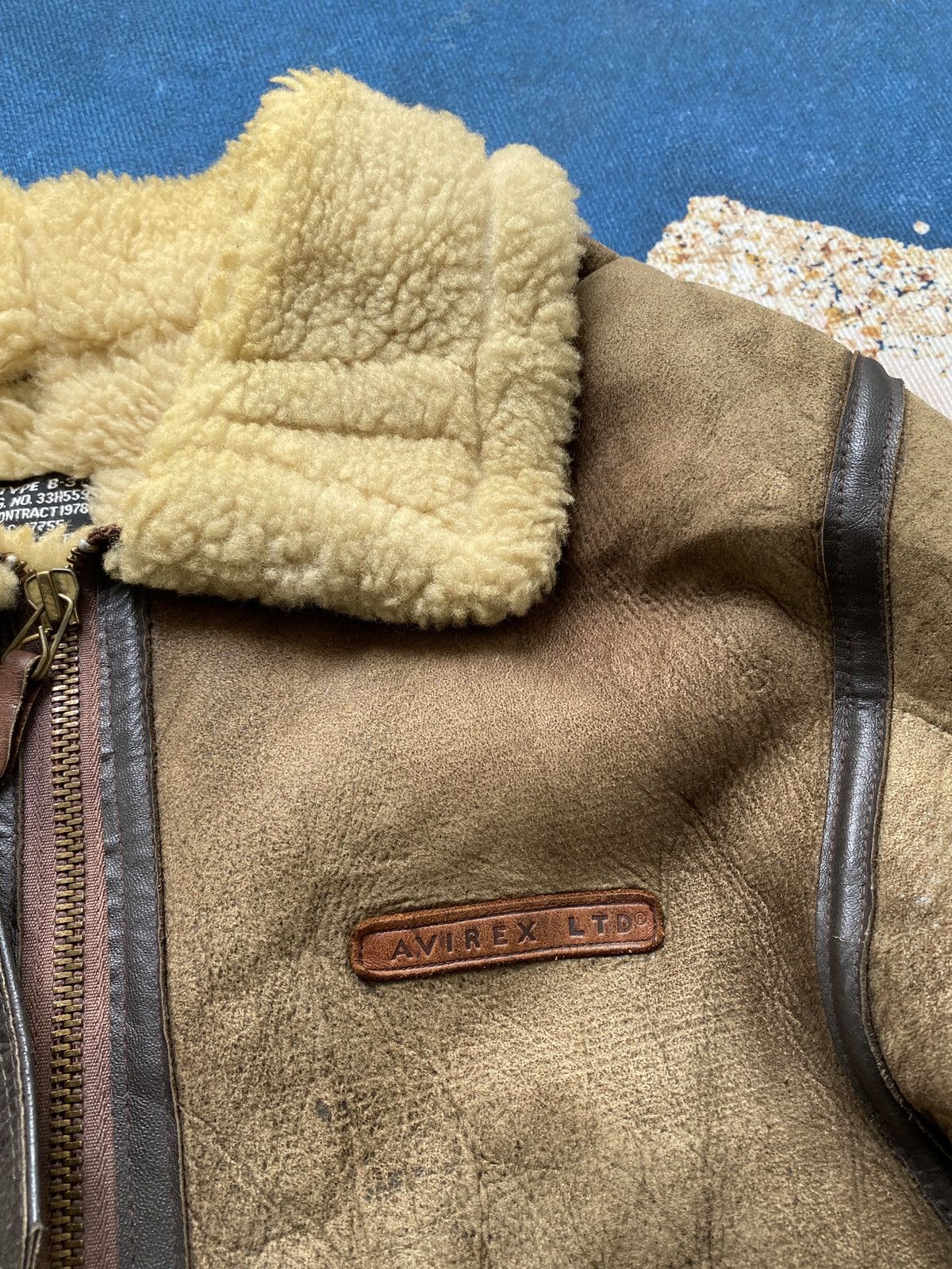 Avirex Vintage 80s Avirex B3 Sheepskin Us Army Air Force Jacket Size US L / EU 52-54 / 3 - 8 Thumbnail