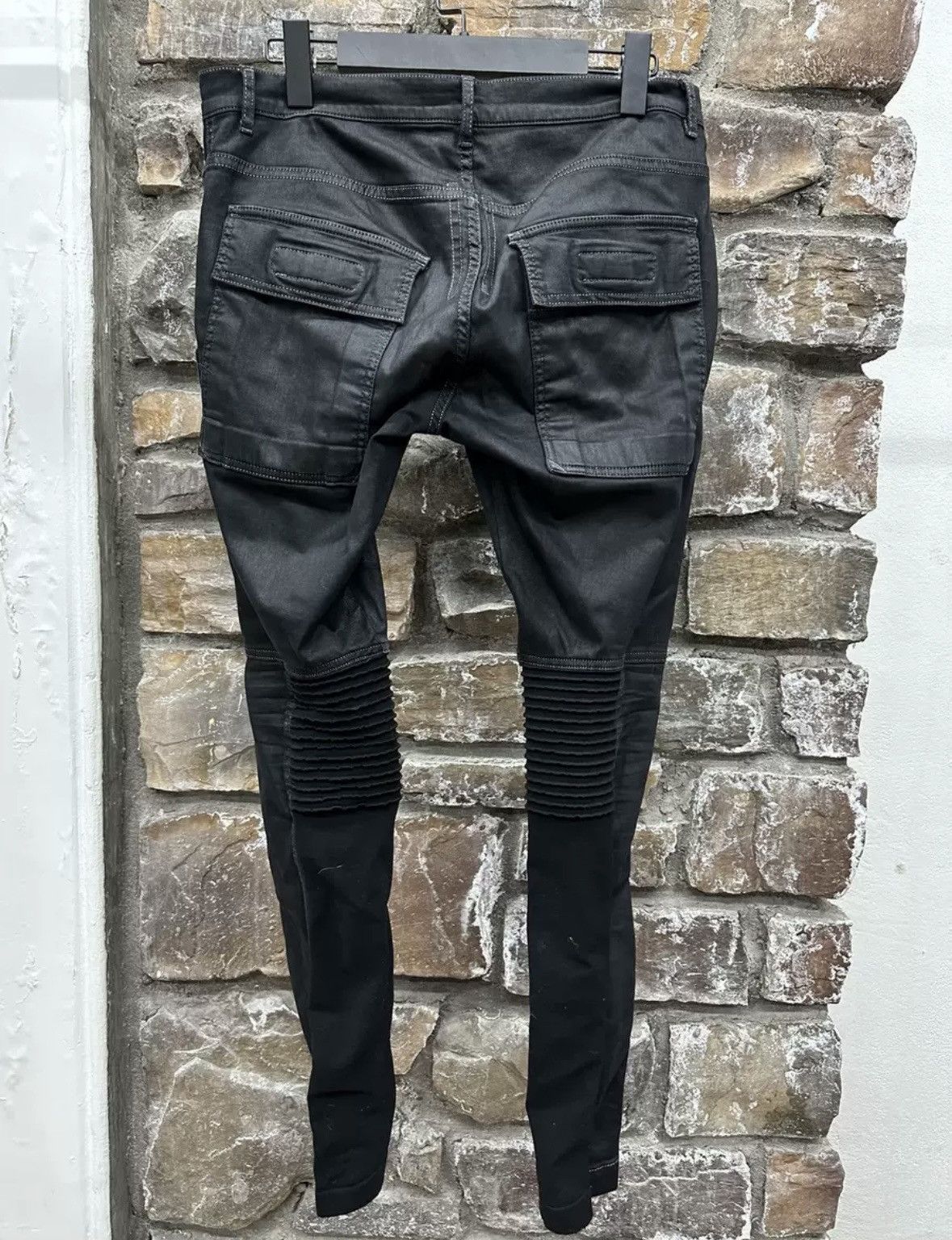 Rick Owens Rick Owens brush wax biker pants Size US 31 - 4 Thumbnail