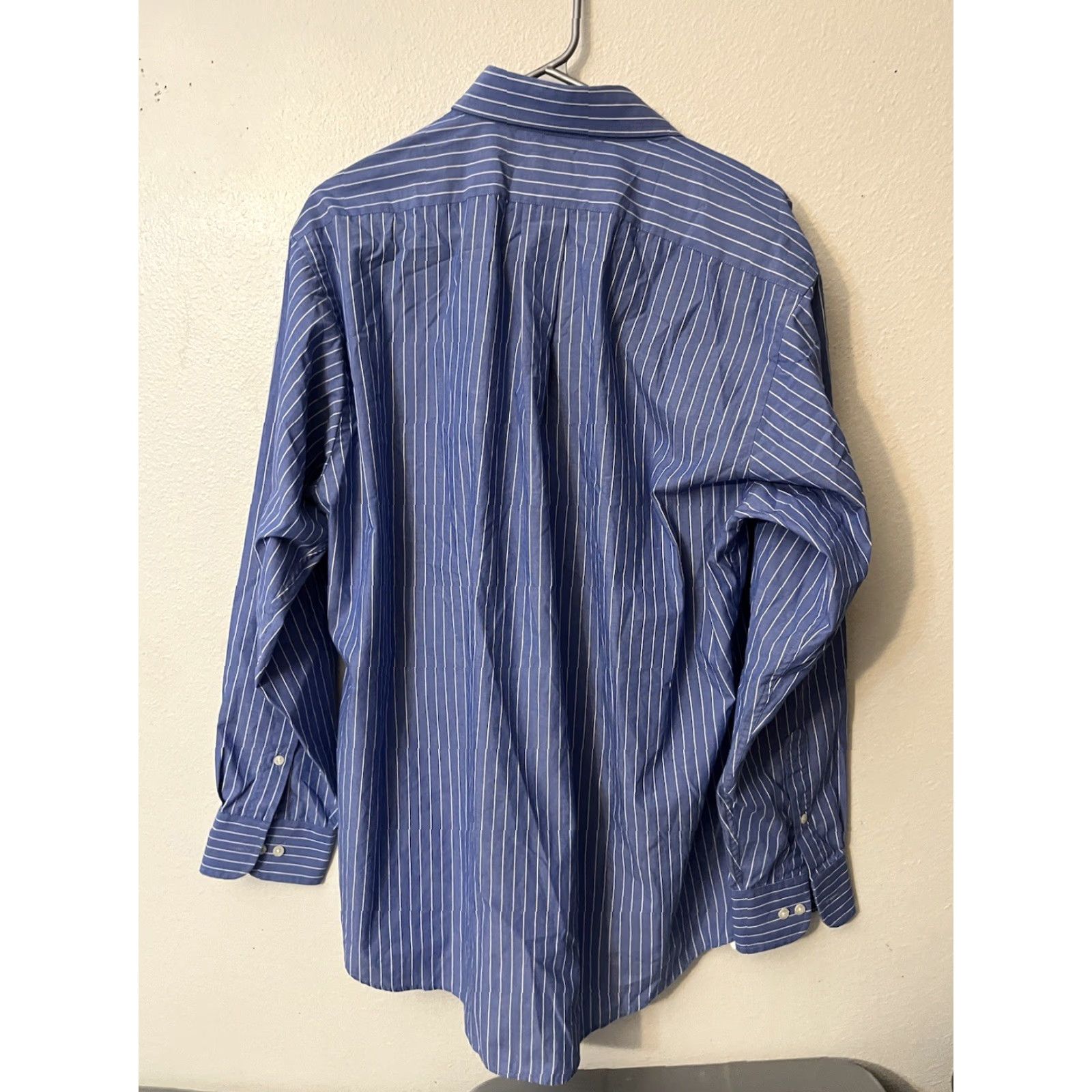 Chaps Chaps Shirt Men Large Blue Button-Down Long Sleeve Striped Cotton Polyester Button-Up Size US L / EU 52-54 / 3 - 3 Thumbnail