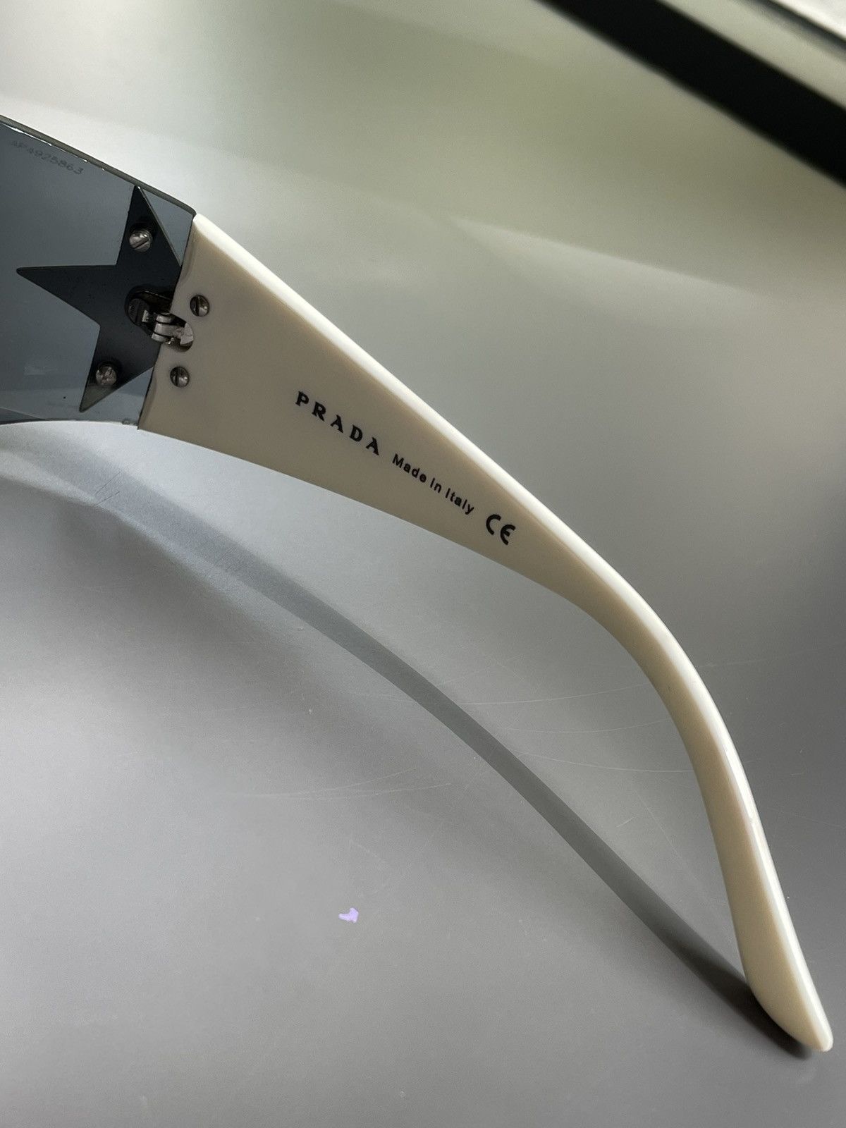 Prada PRADA Sunglassess Star 2004 Star White Ski Shield Mask Fire Size ONE SIZE - 8 Thumbnail
