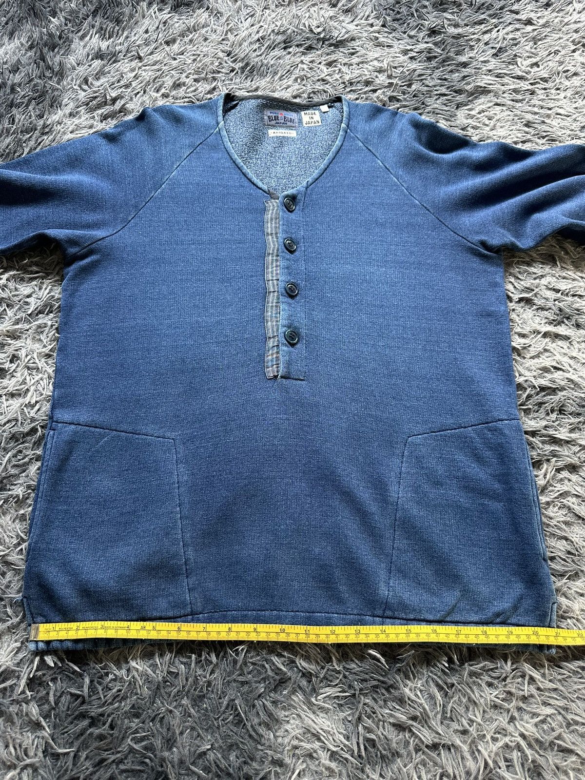 Blue Blue Japan 2000's BLUE BLUE Arigato indigo dyed sweater Size US L / EU 52-54 / 3 - 18 Thumbnail