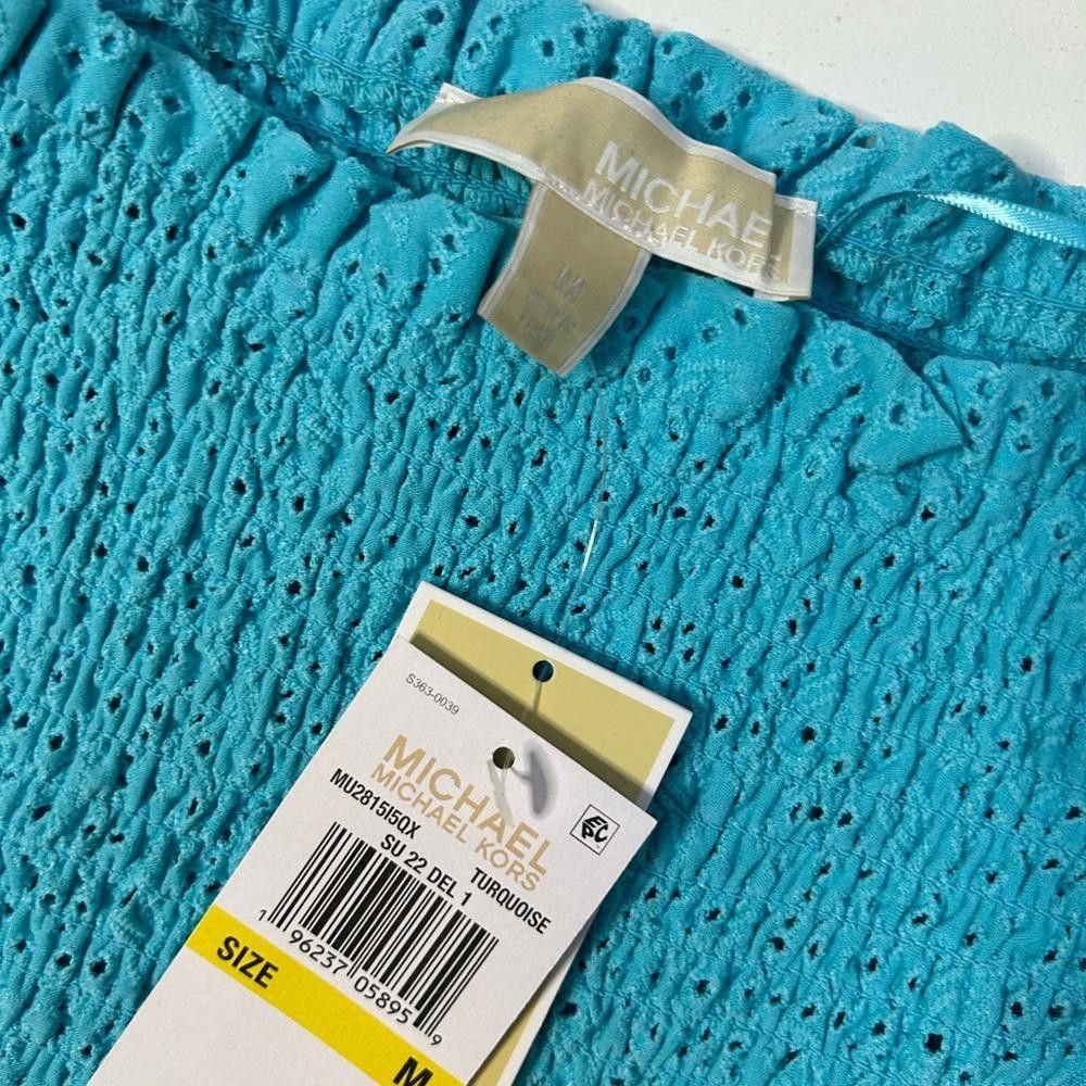 Michael Kors Michael Kors l NWT Turquoise Smocked Eyelet Dress Medium Size M / US 6-8 / IT 42-44 - 8 Thumbnail