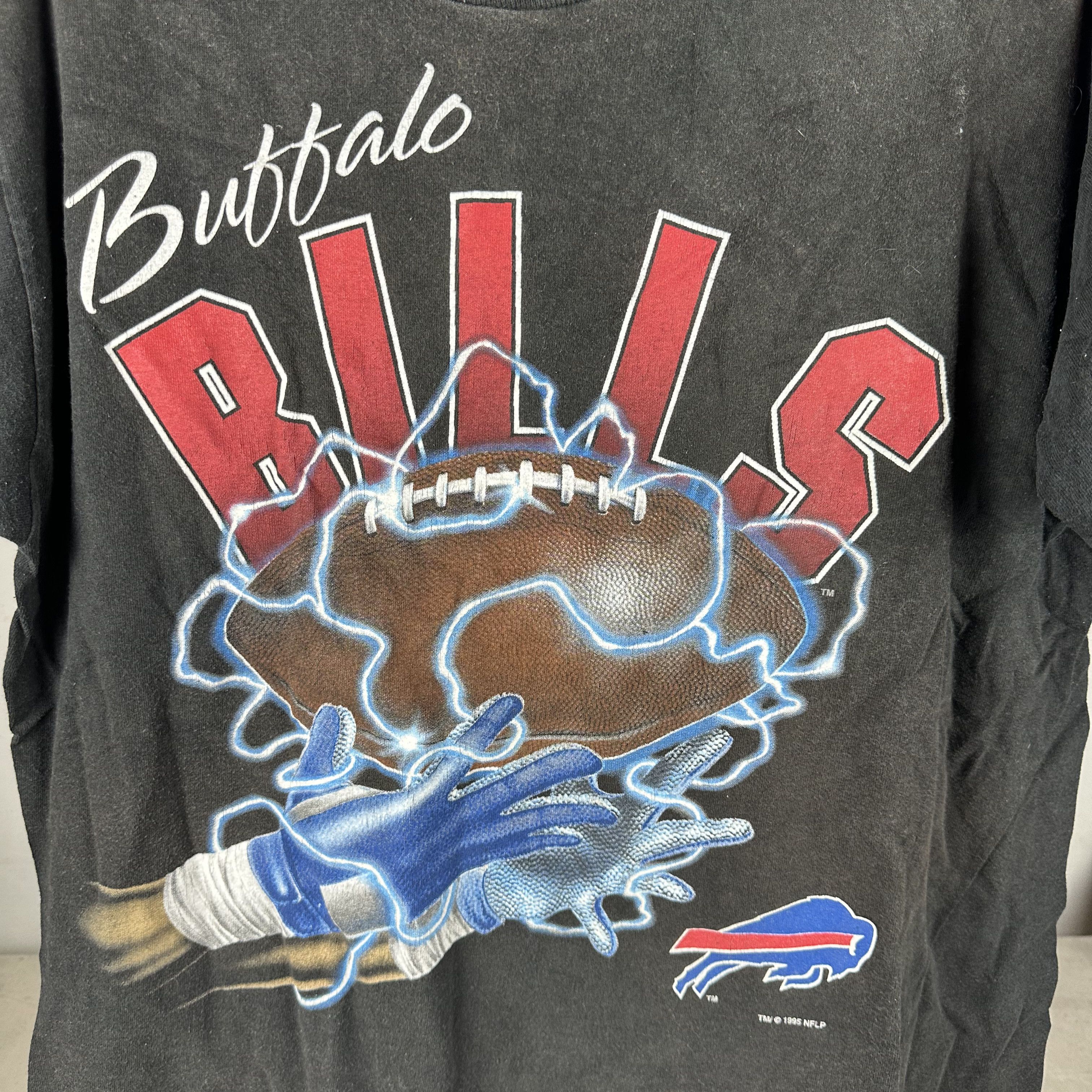Vintage Vintage 1995 Buffalo Bills Football NFL Lightning T-shirt Size US XL / EU 56 / 4 - 2 Thumbnail