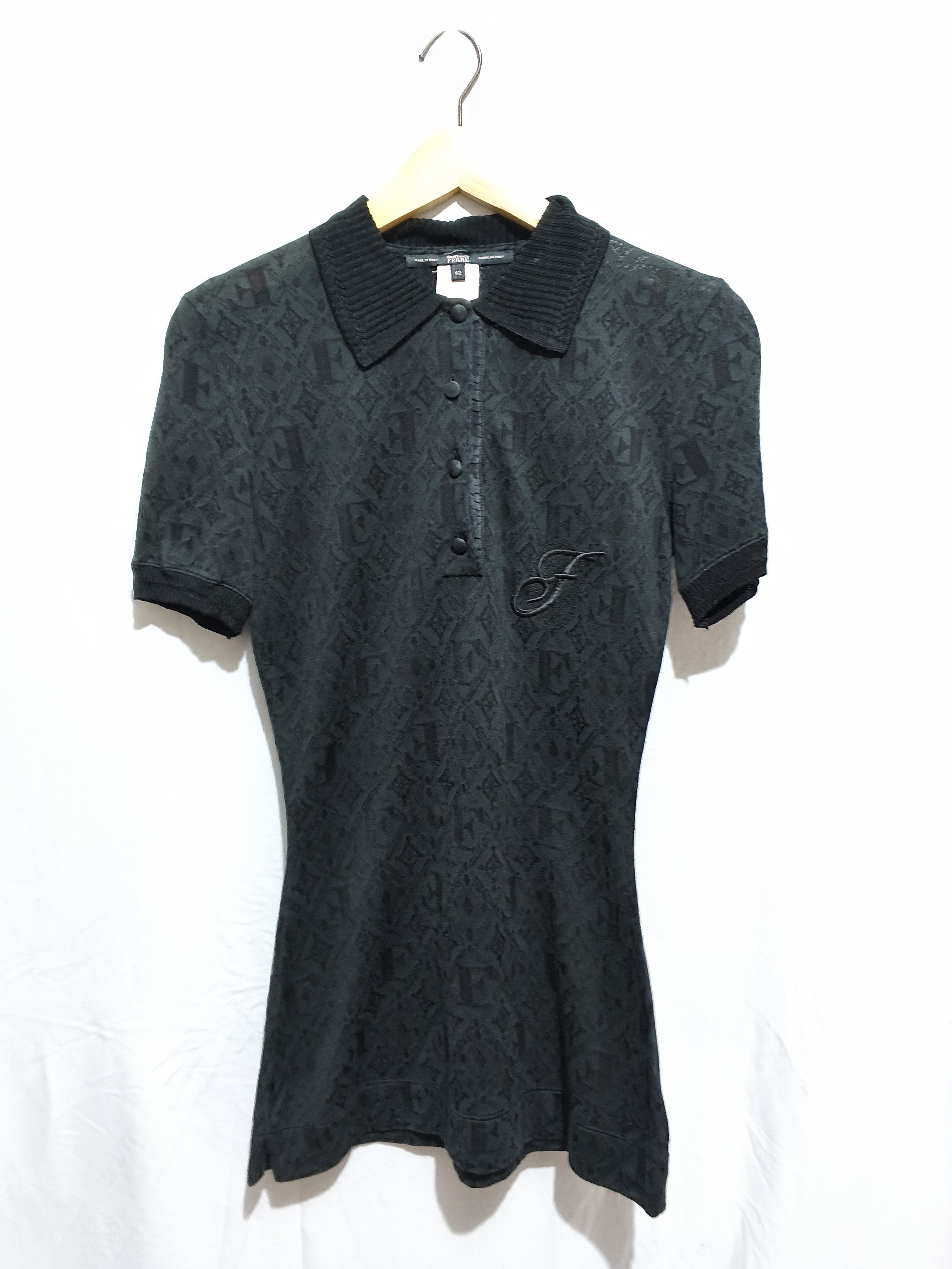 Gianfranco Ferre Vintage Gianfranco Ferre Monogram Polos Size M / US 6-8 / IT 42-44 - 7 Thumbnail