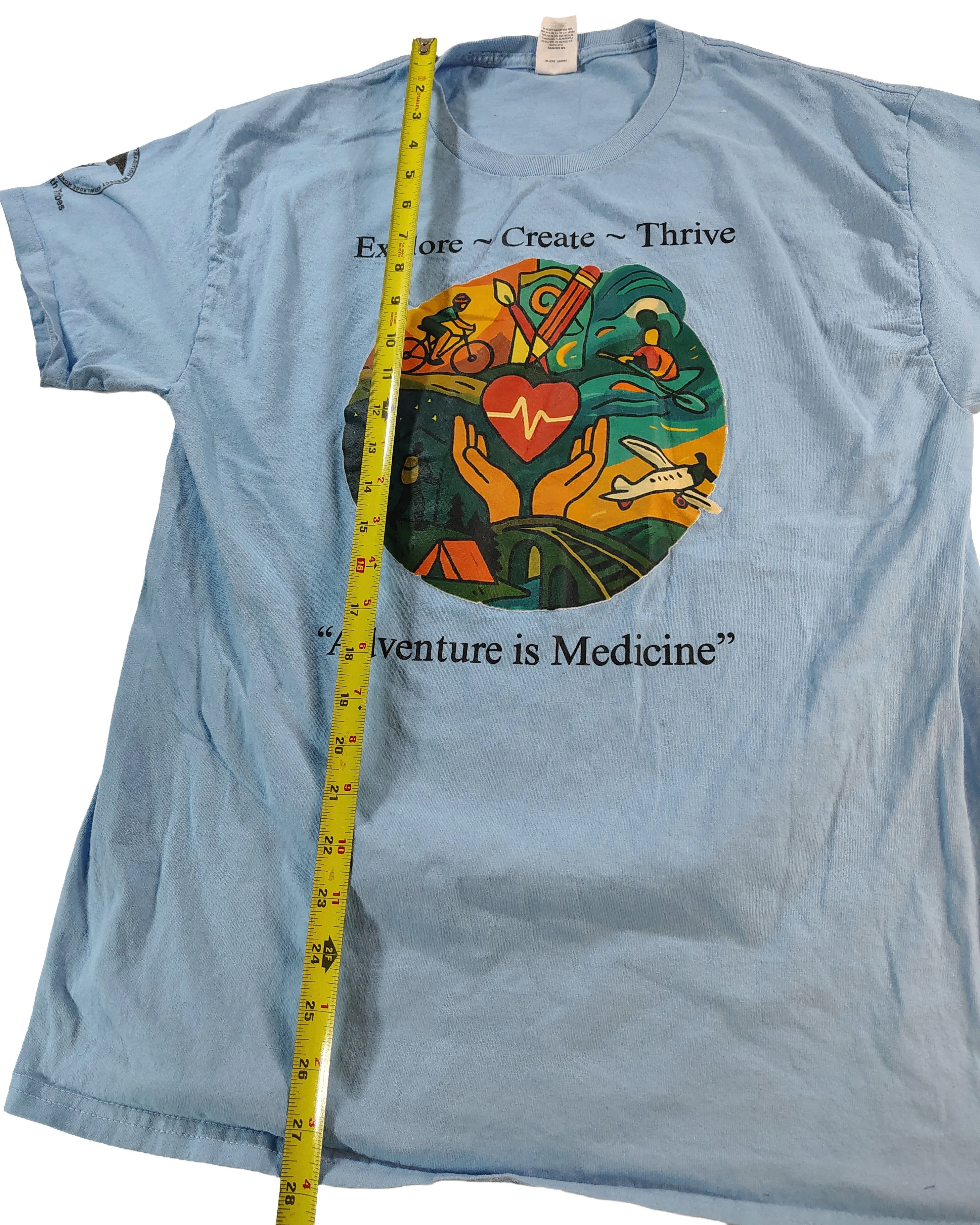 Gildan Men's Large "Adventure Is Medicine" Graphic T-Shirt Size US L / EU 52-54 / 3 - 5 Thumbnail