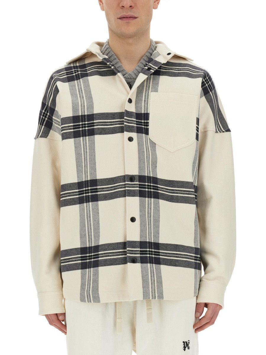 Palm Angels PALM ANGELS OVERSHIRT CHECK - WHITE (IT 50) Size US L / EU 52-54 / 3 - 1 Thumbnail