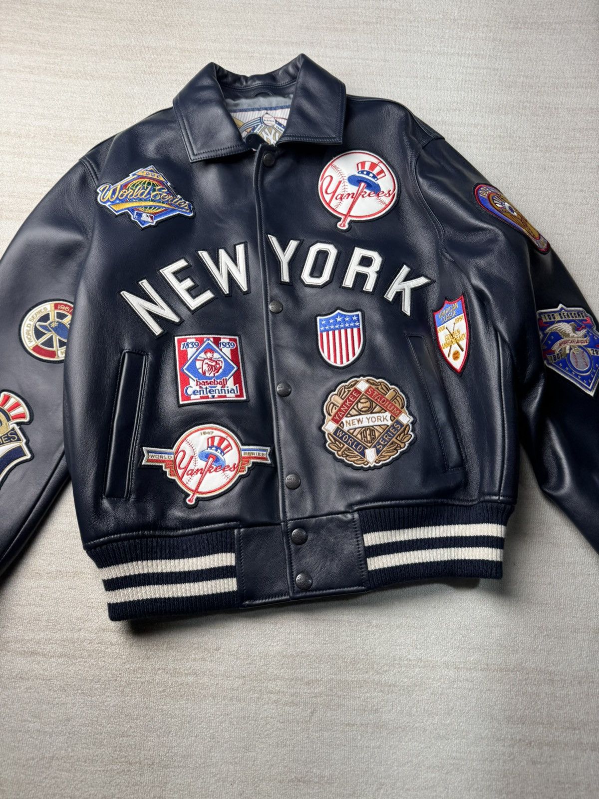 Avirex × Kith Yankees leather jacket Size US S / EU 44-46 / 1 - 2 Thumbnail