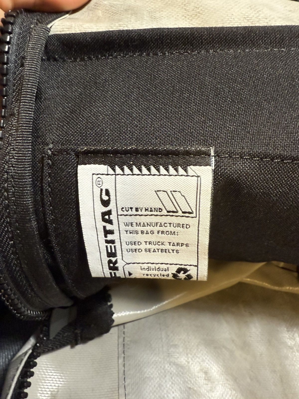 Freitag Freitag Recycled Tarp Backpack “Ser” Print – Silver/Black Size ONE SIZE - 4 Thumbnail