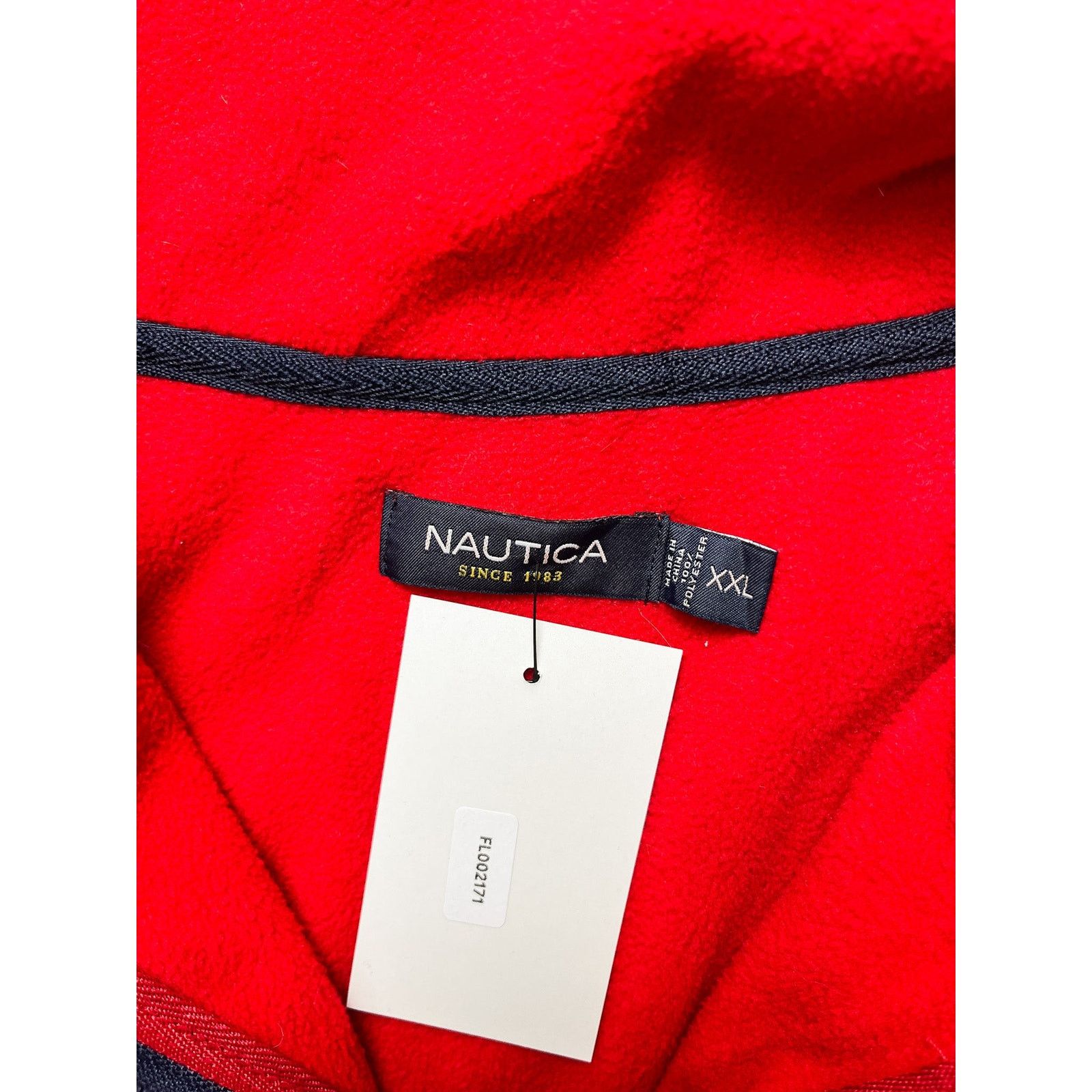 Nautica Vintage 90s Nautica Red Fleece Sweatshirt - Women's 2XL Size XXL / US 16-18 / IT 52-54 - 3 Thumbnail
