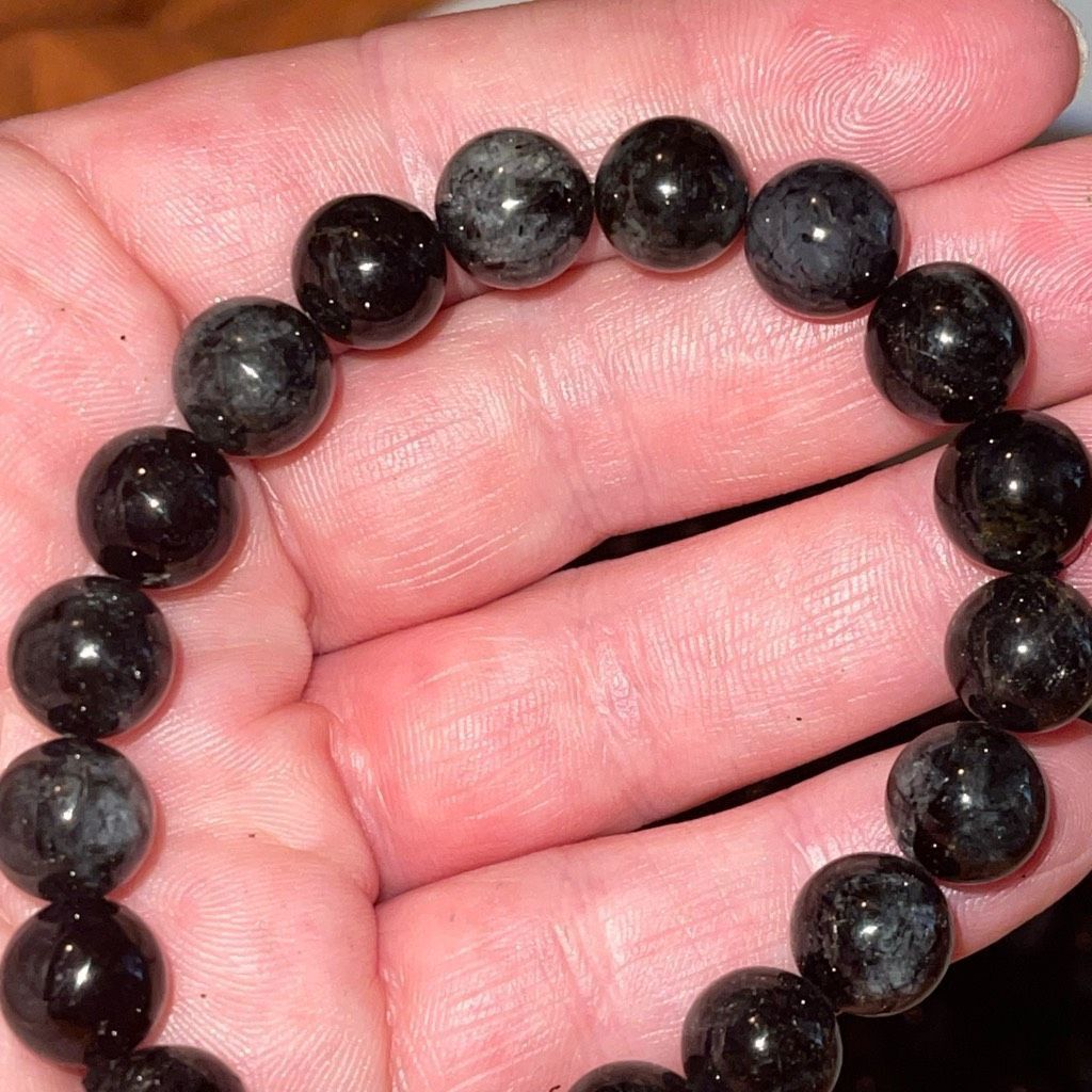 Other Black tourmaline in quartz 8mm stretch bracelet Crystal 7 inches ONE NEW Size ONE SIZE - 1 Thumbnail
