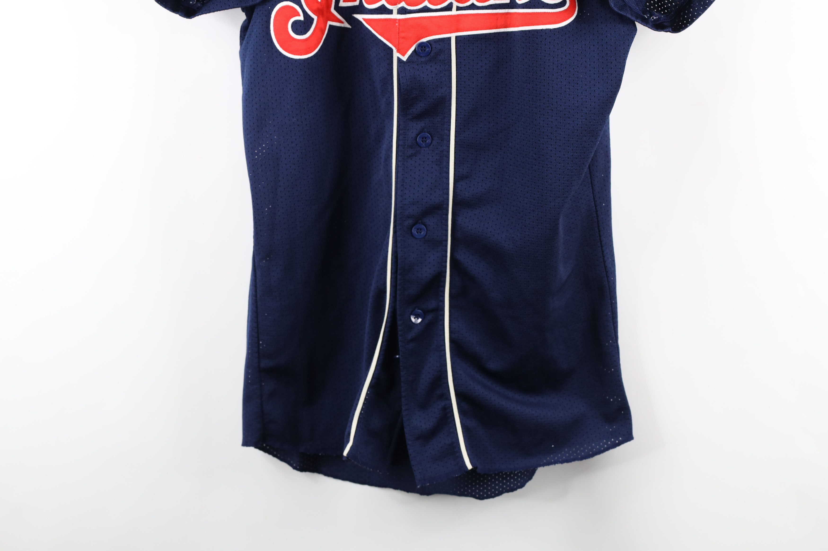 Mizuno × Vintage Vintage 90s Mizuno Cleveland Indians Baseball Jersey Blue #9 Size US S / EU 44-46 / 1 - 3 Thumbnail