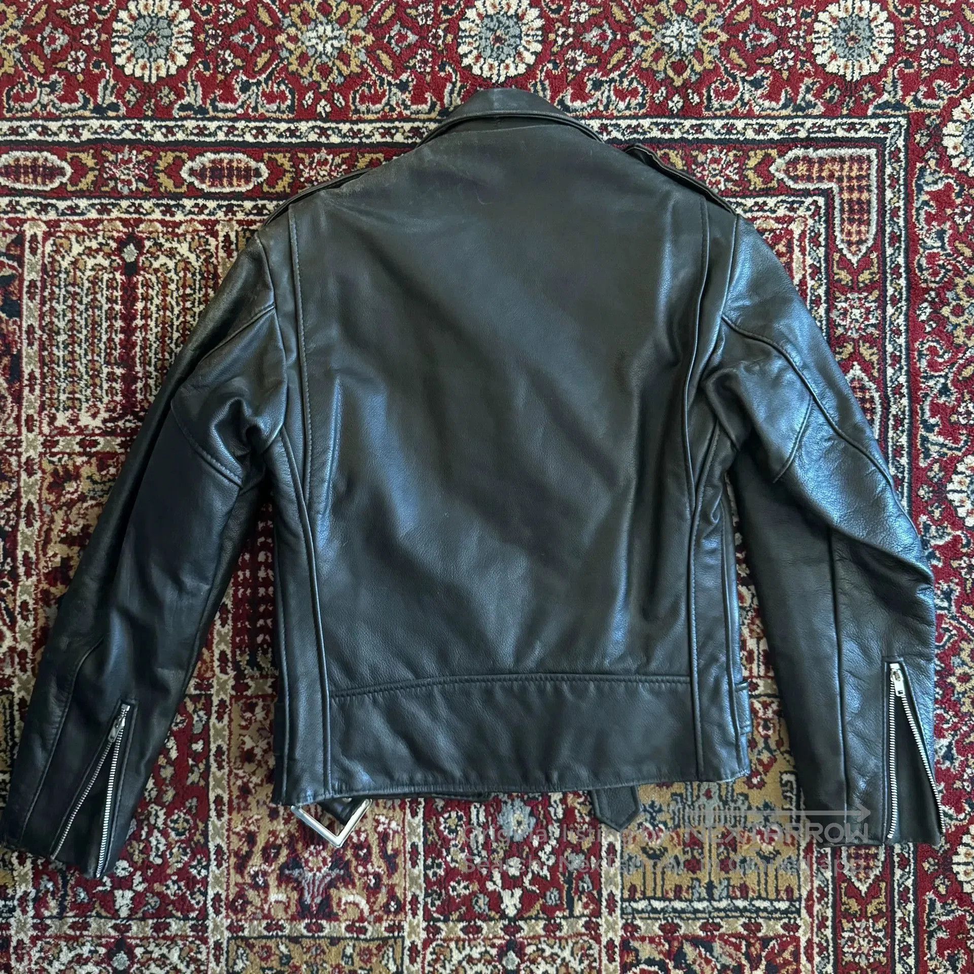 Schott Schott American Vintage Diagonal Zip Leather Jacket. Size US S / EU 44-46 / 1 - 6 Thumbnail
